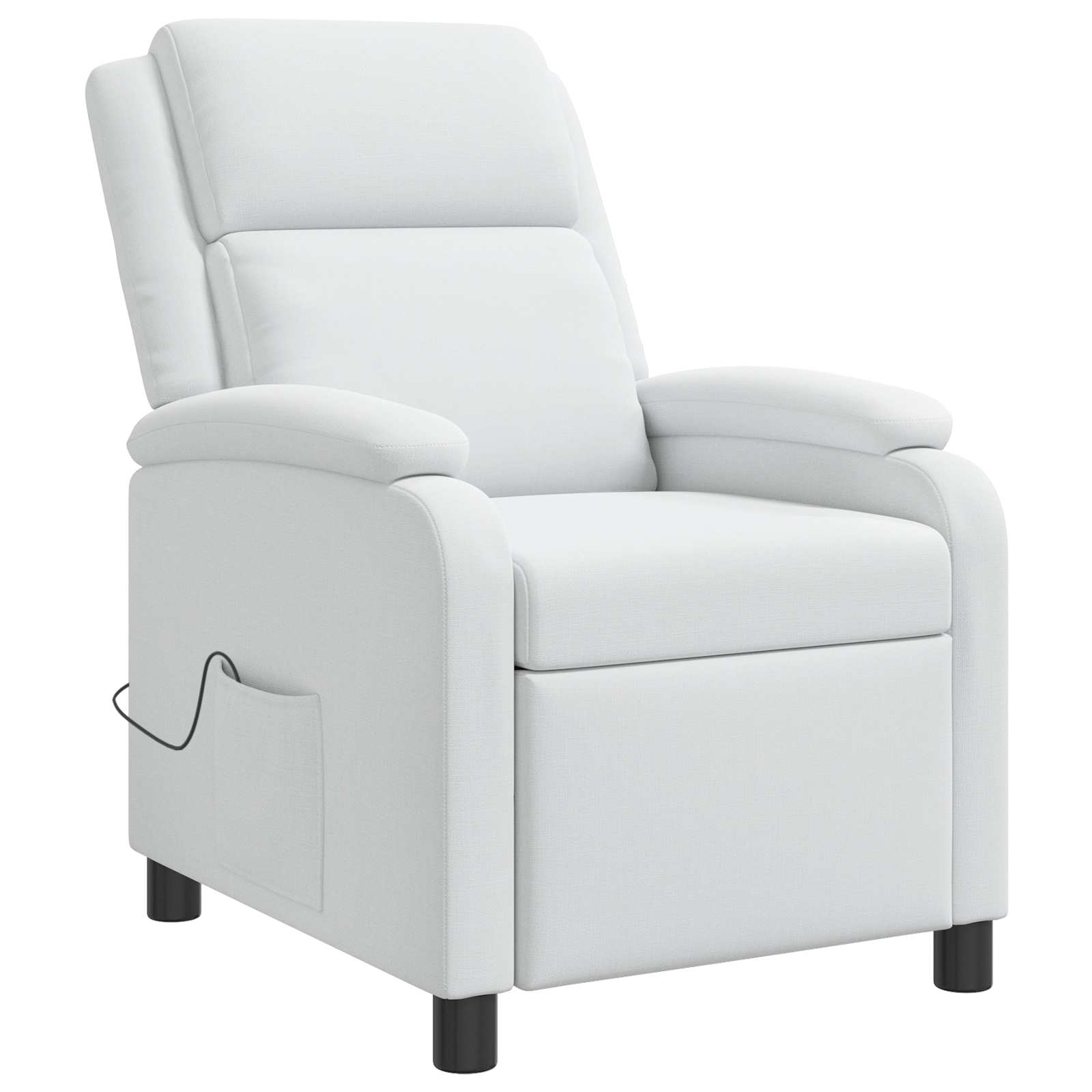Massage Relaxsessel Weiß Stoff