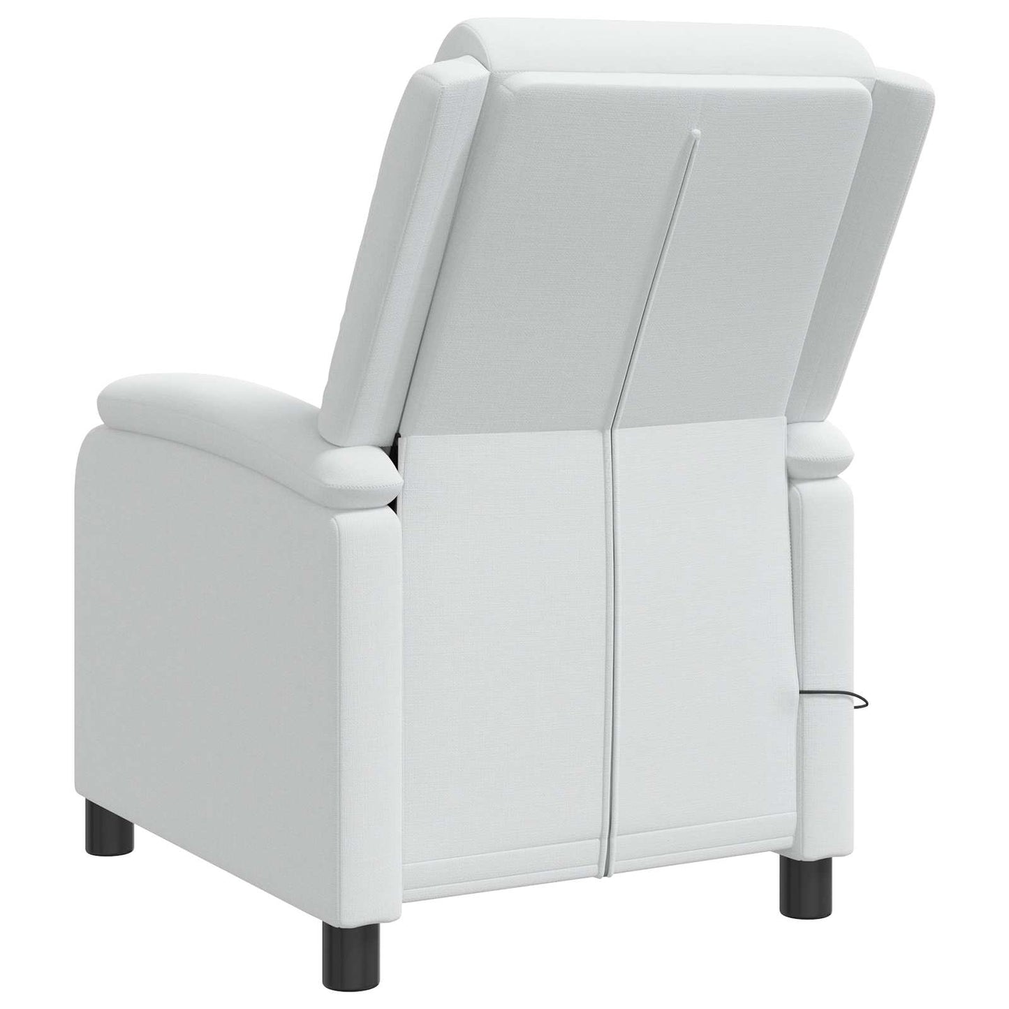 Massage Relaxsessel Weiß Stoff