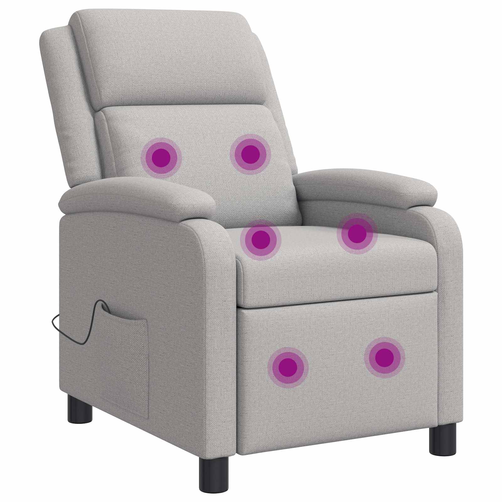 Massage Relaxsessel Wolkengrau Stoff