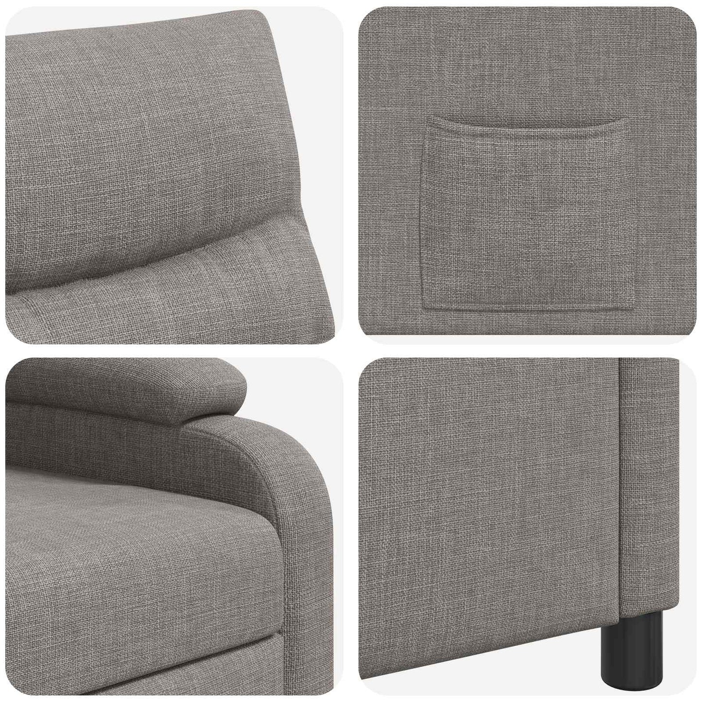 Liegesessel Taupe Stoff