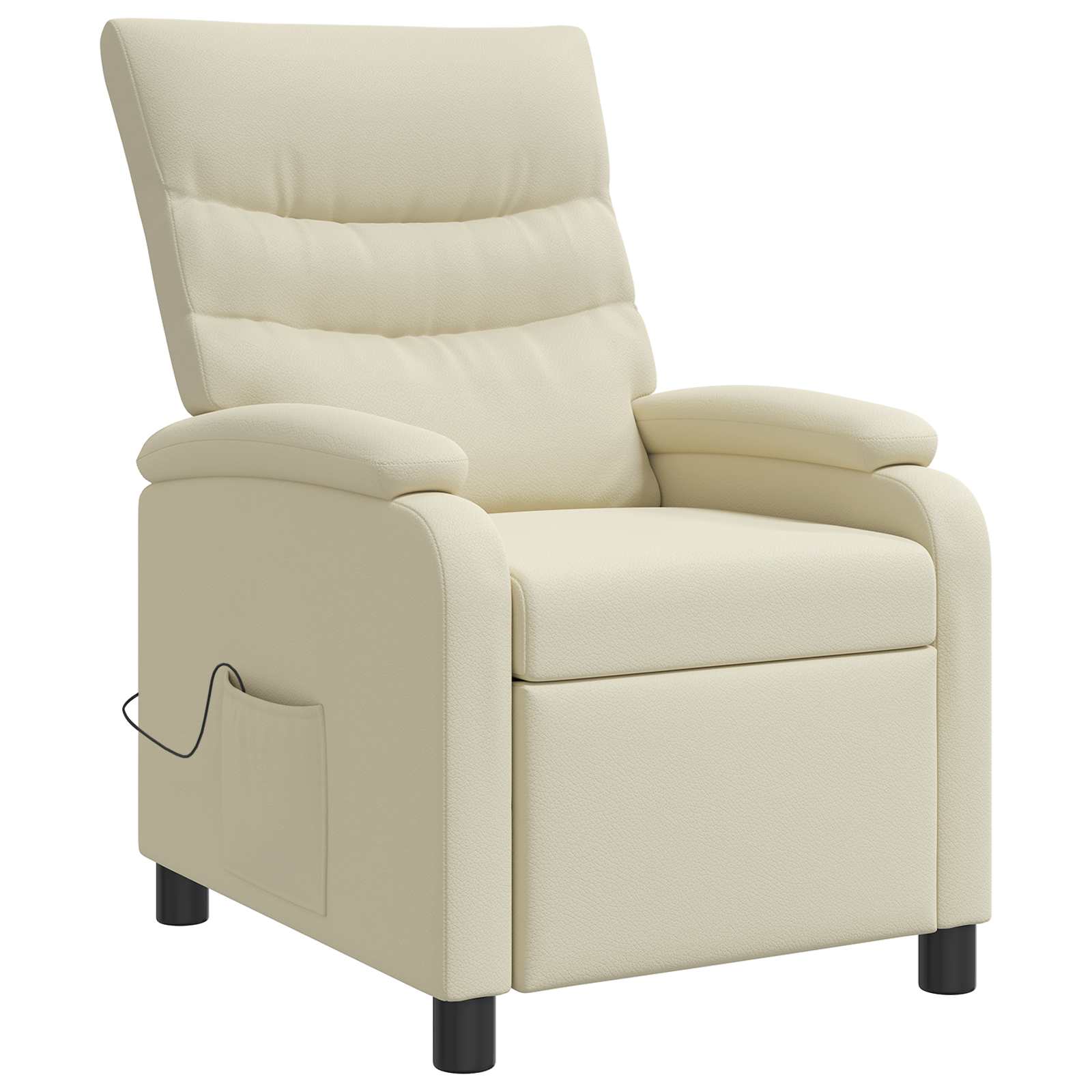 Massage Relaxsessel Creme Kunstleder