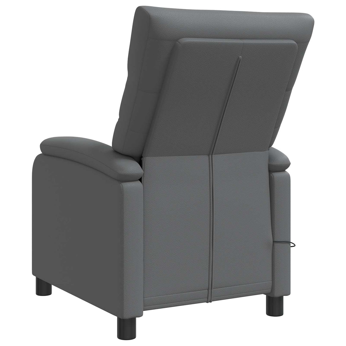 Massage Relaxsessel Grau Kunstleder