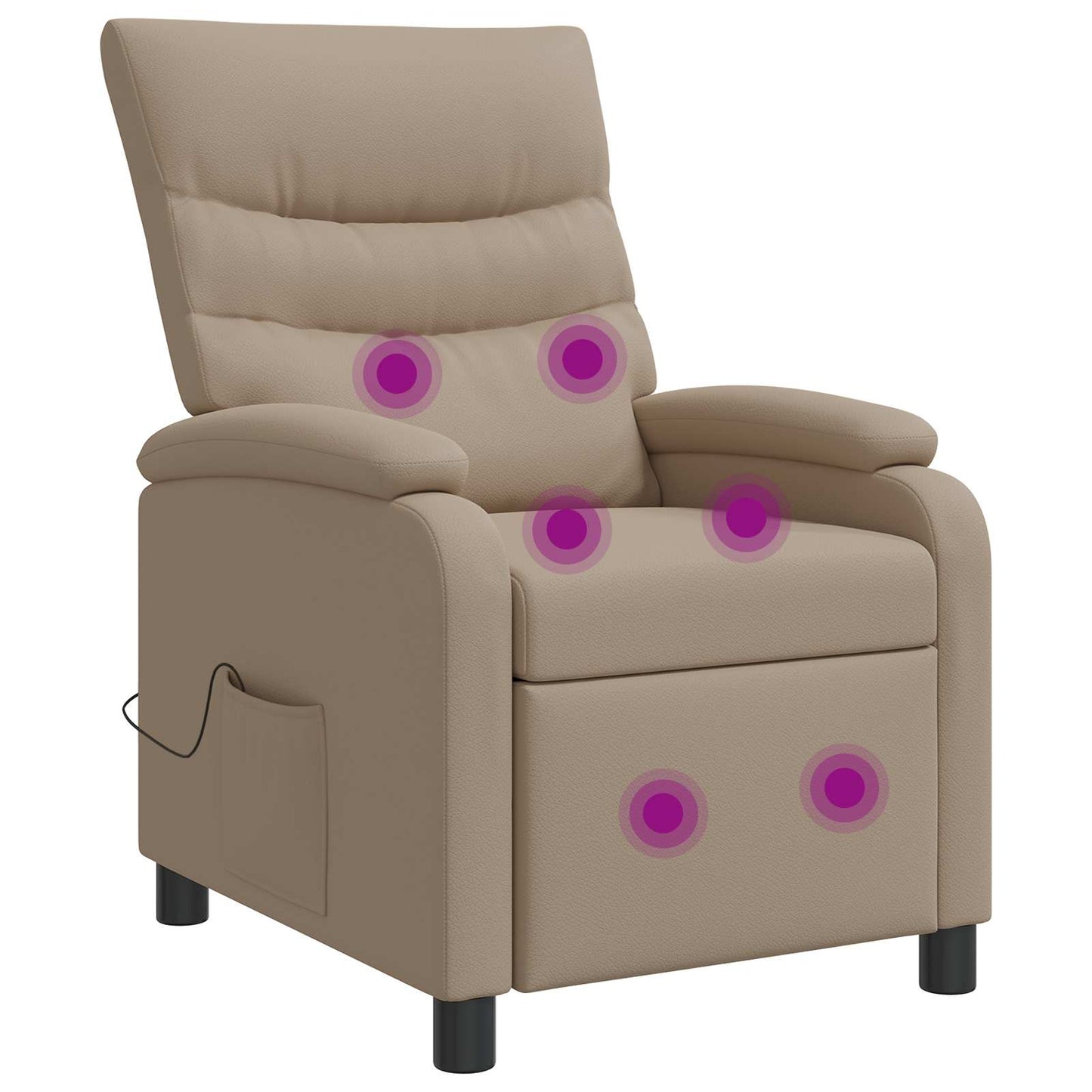 Massage Relaxsessel Cappuccino Kunstleder