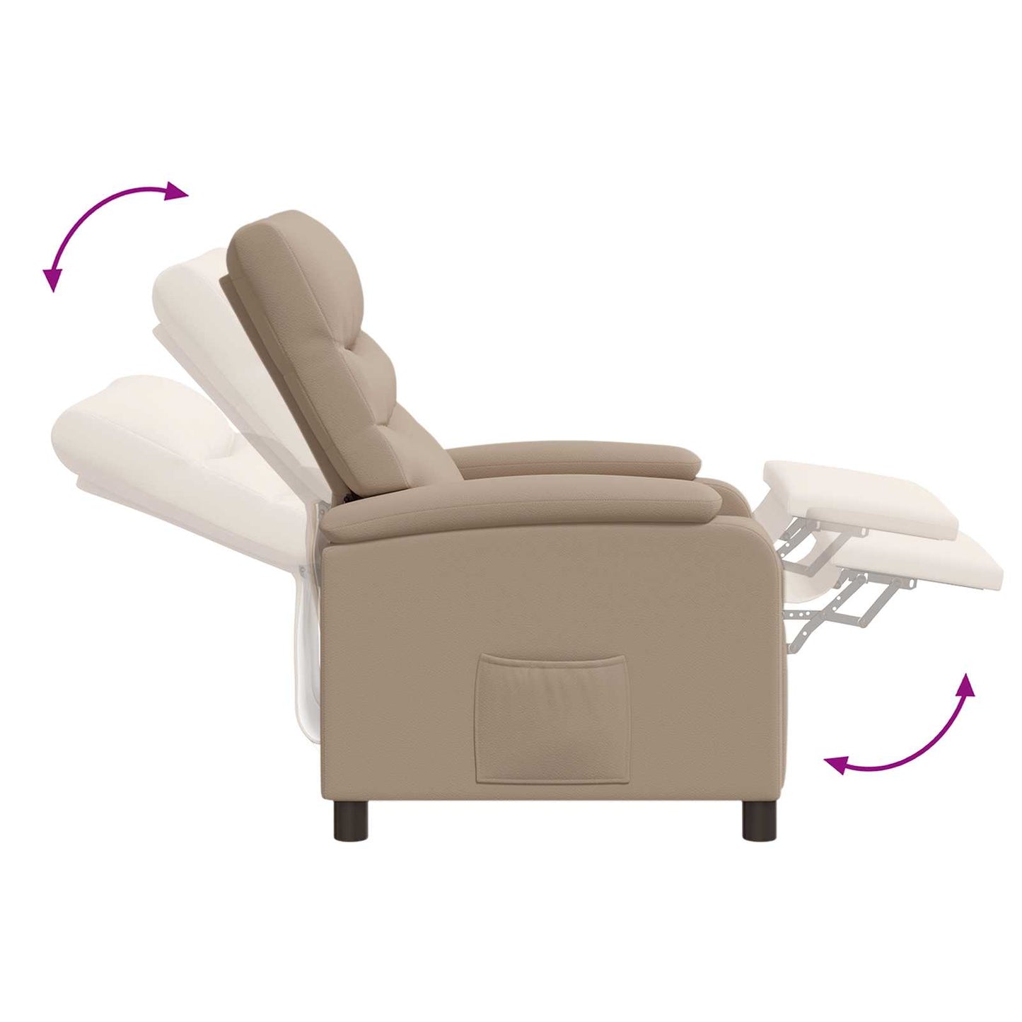 Massage Relaxsessel Cappuccino Kunstleder