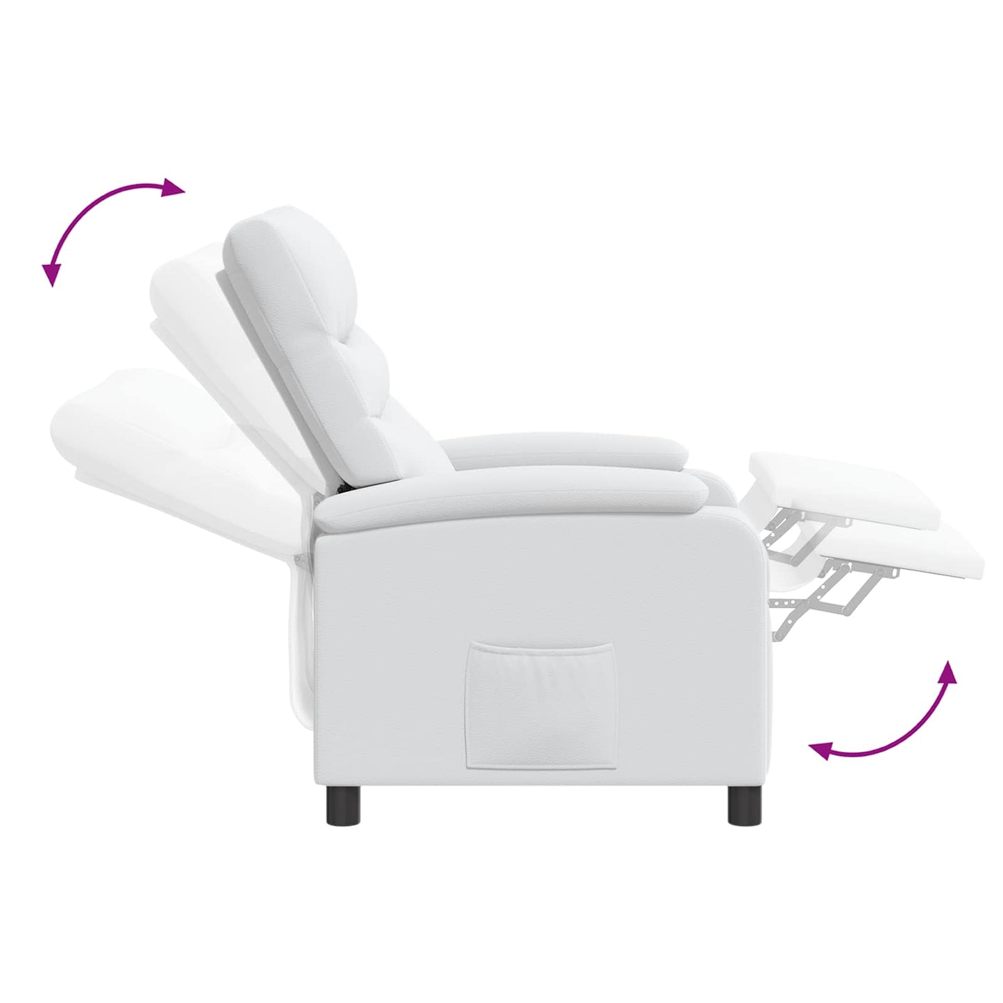 Massage Relaxsessel Weiß Kunstleder
