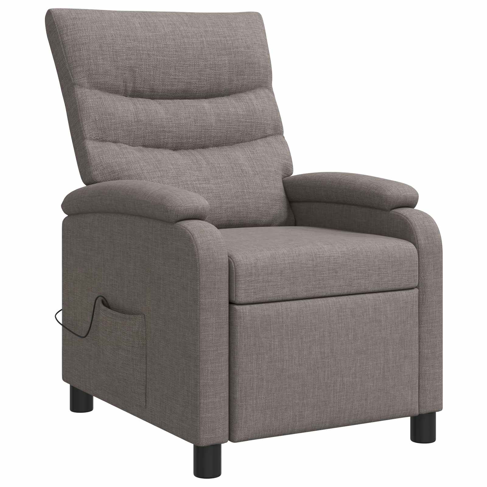 Massage Relaxsessel Taupe Stoff