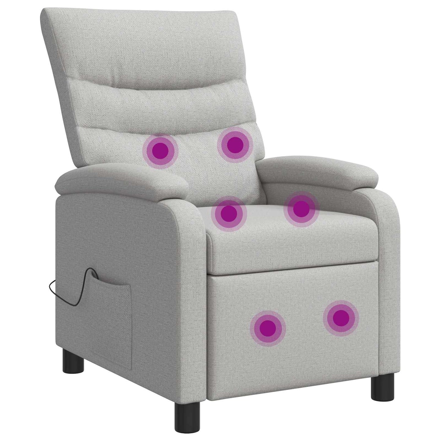 Massage Relaxsessel Wolkengrau Stoff