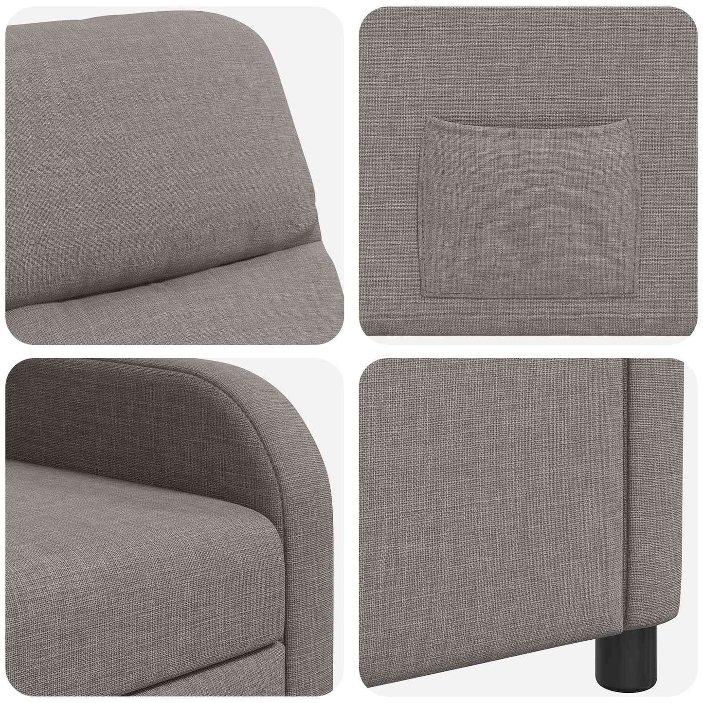 Liegesessel Taupe Stoff