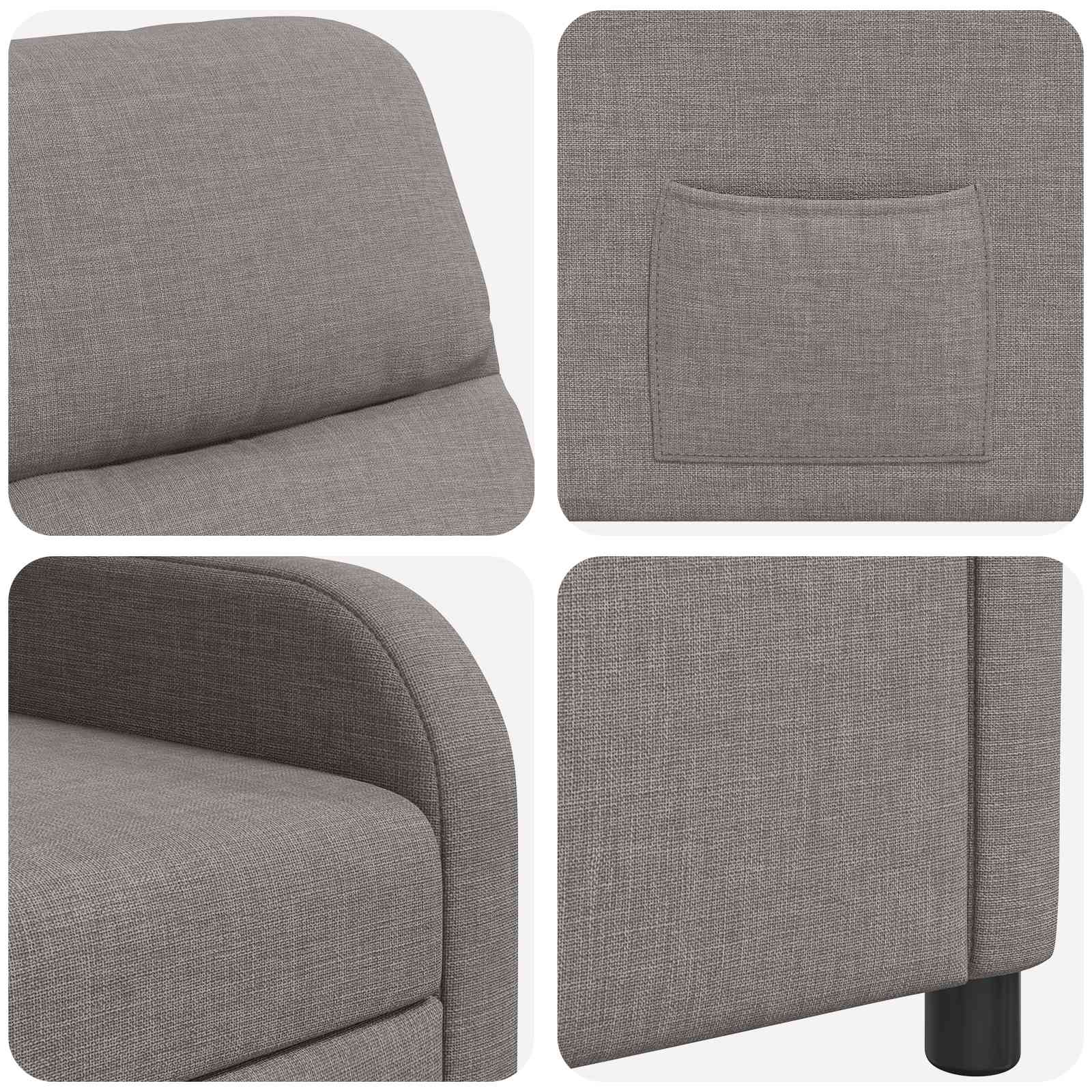 Liegesessel Taupe Stoff