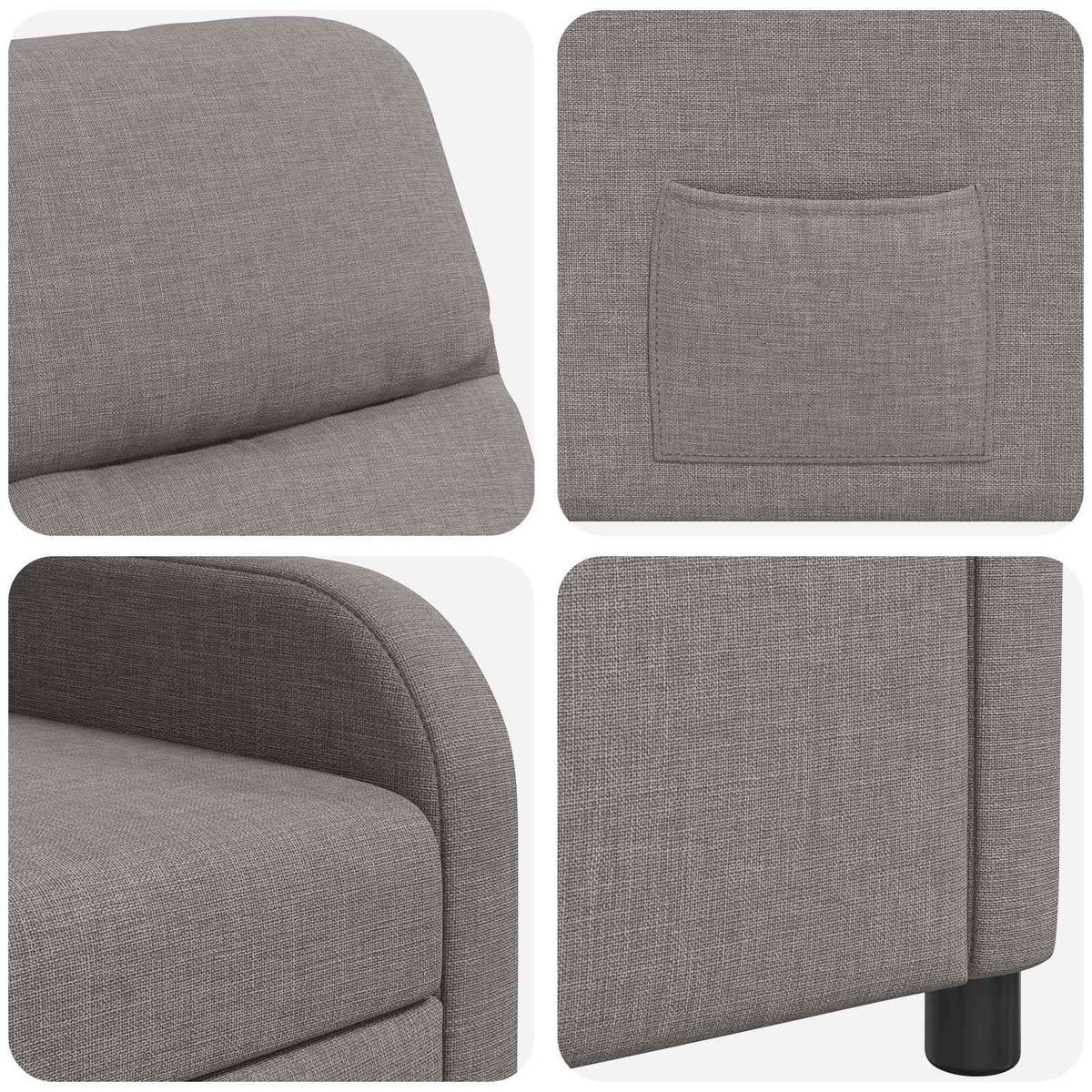 Liegesessel Taupe Stoff