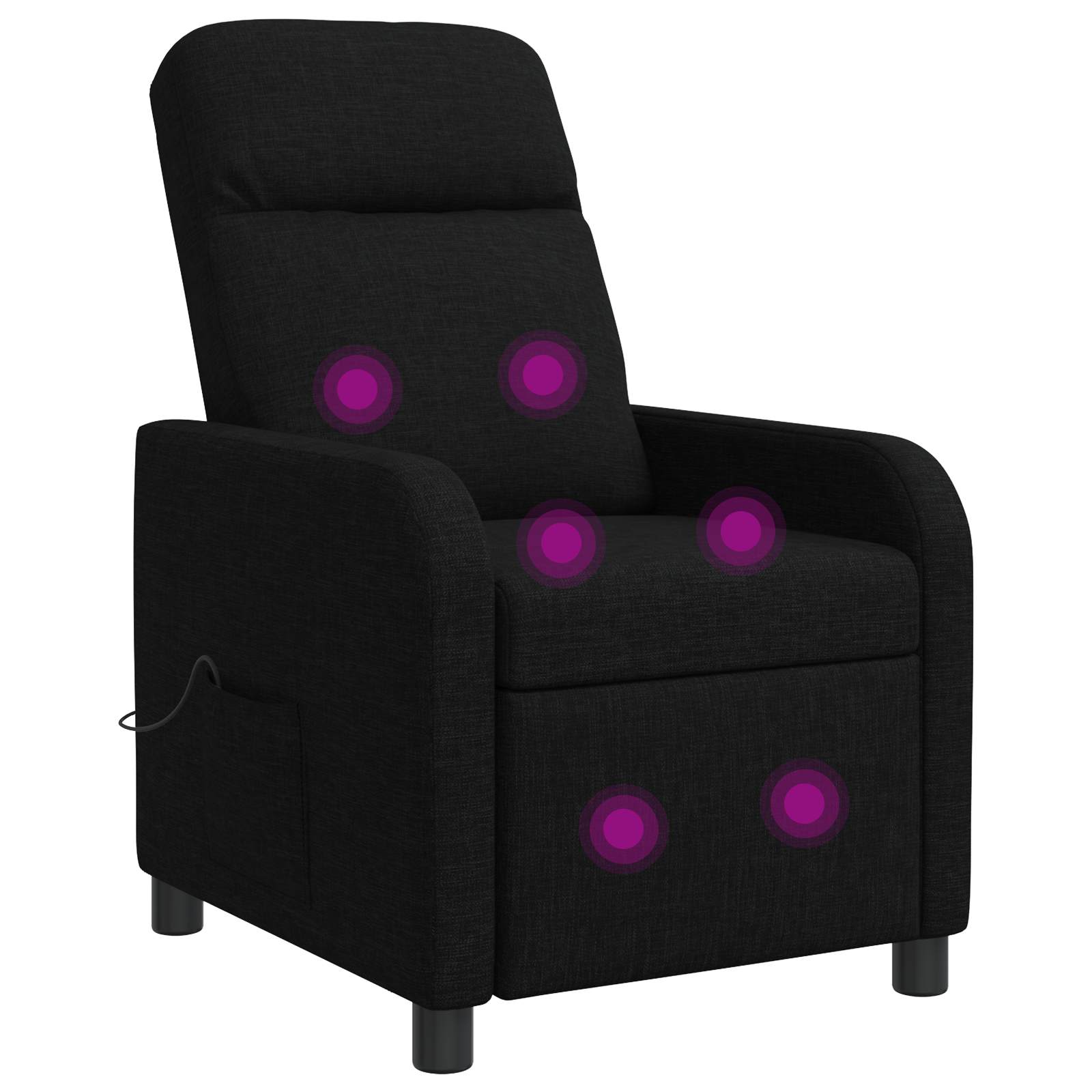 Massage Relaxsessel Schwarz Stoff