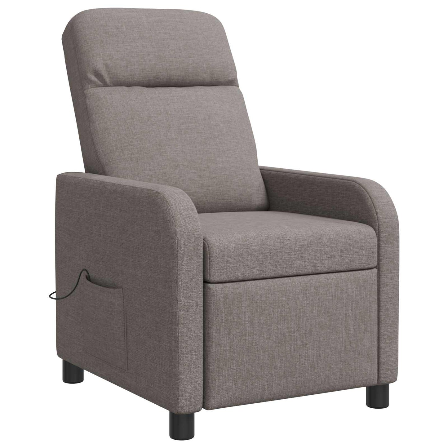 Massage Relaxsessel Taupe Stoff