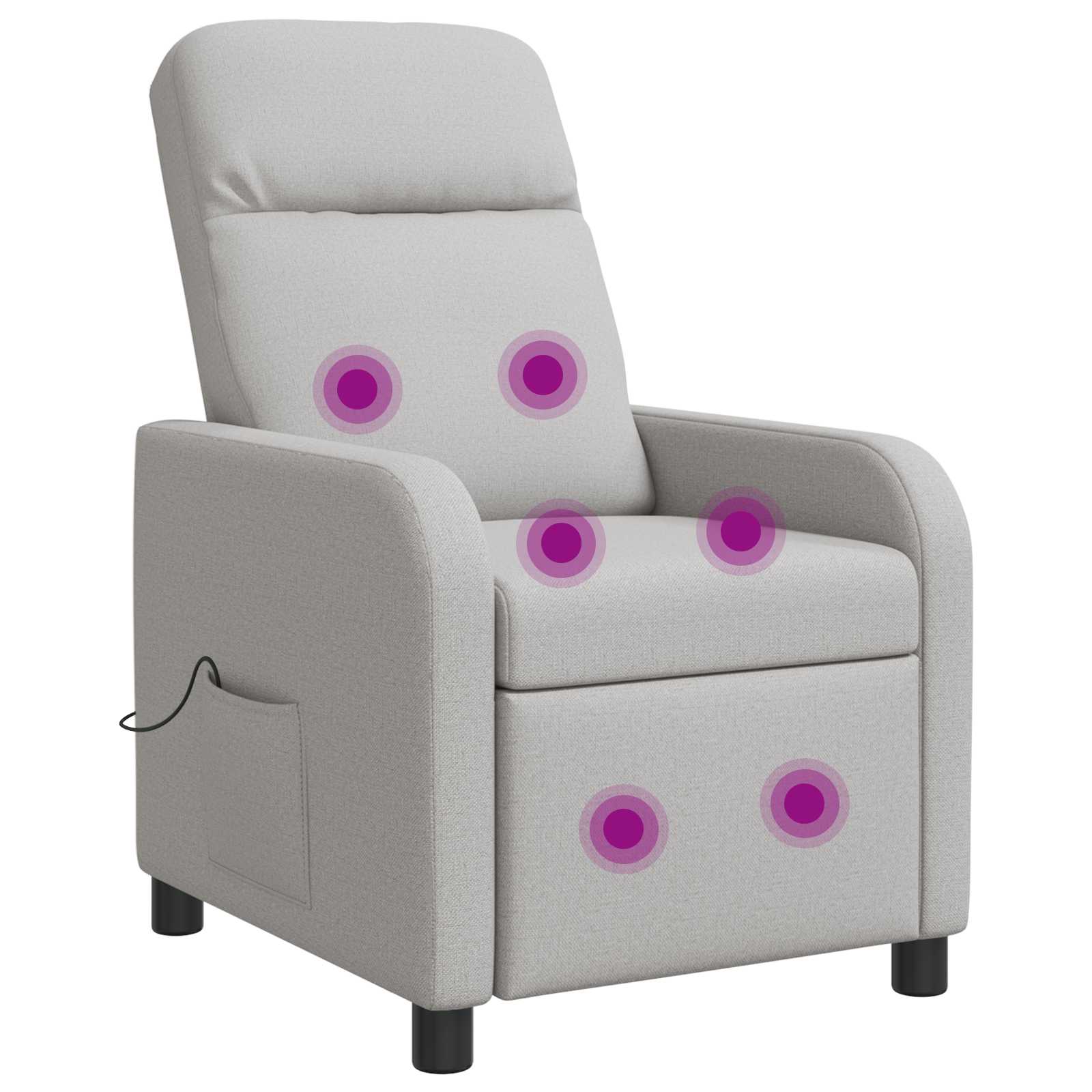 Massage Relaxsessel Wolkengrau Stoff