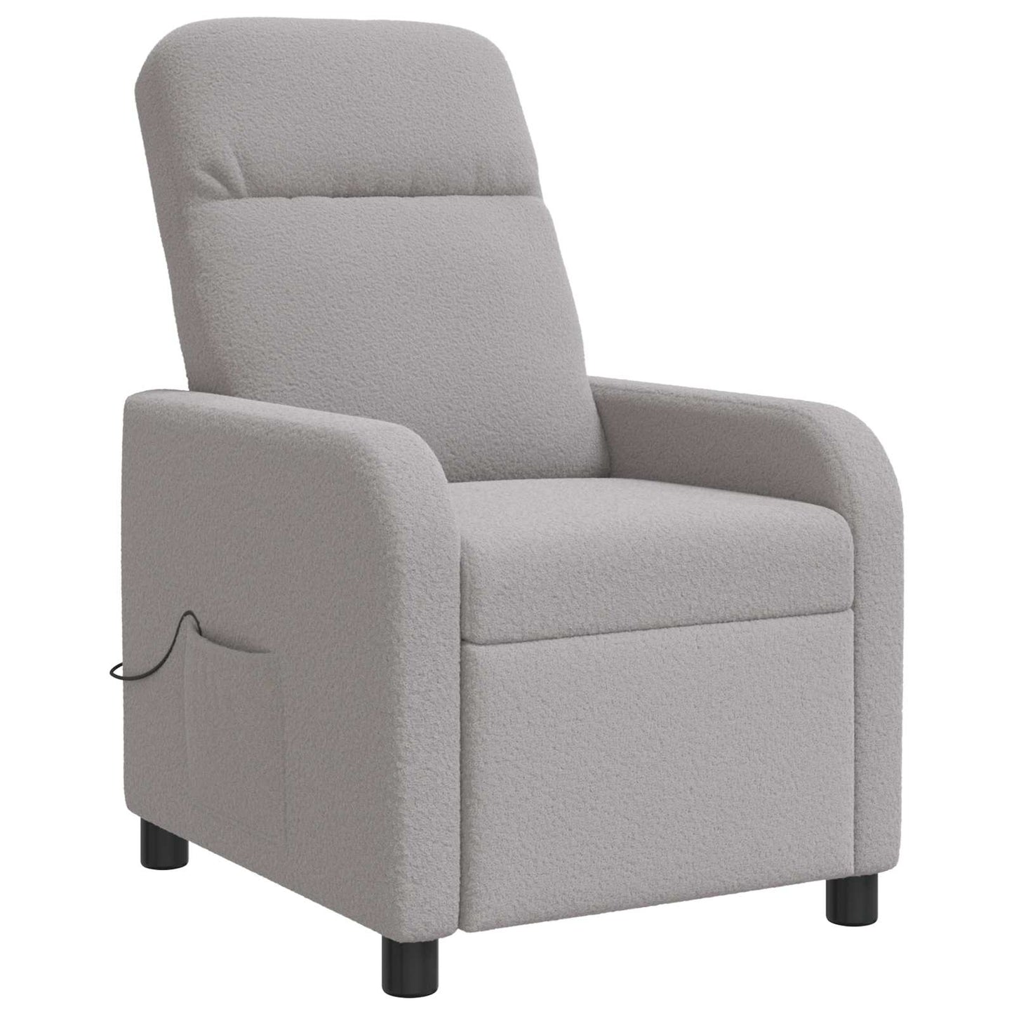 Massage Relaxsessel Hellgrau Bouclé