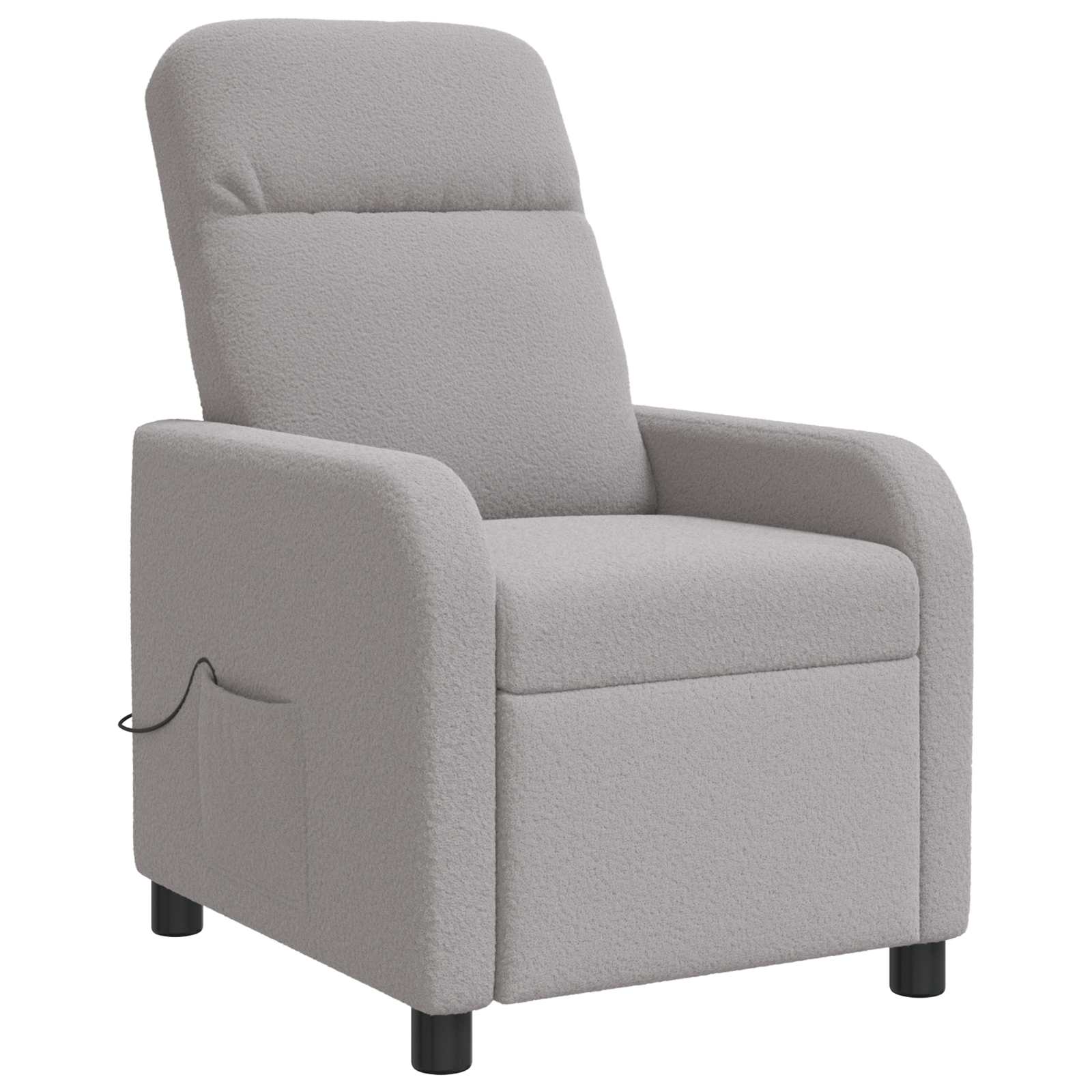 Massage Relaxsessel Hellgrau Bouclé