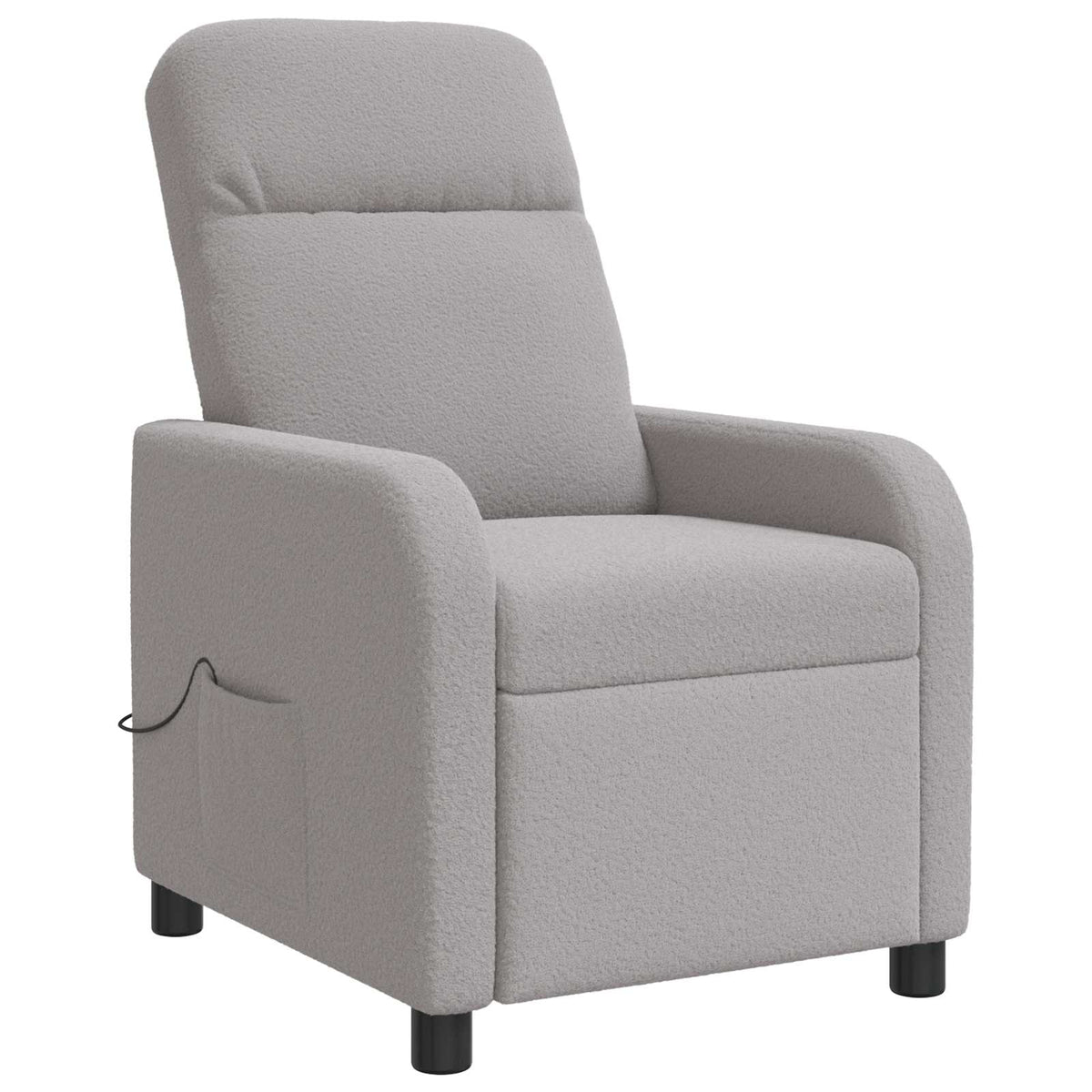 Massage Relaxsessel Hellgrau Bouclé