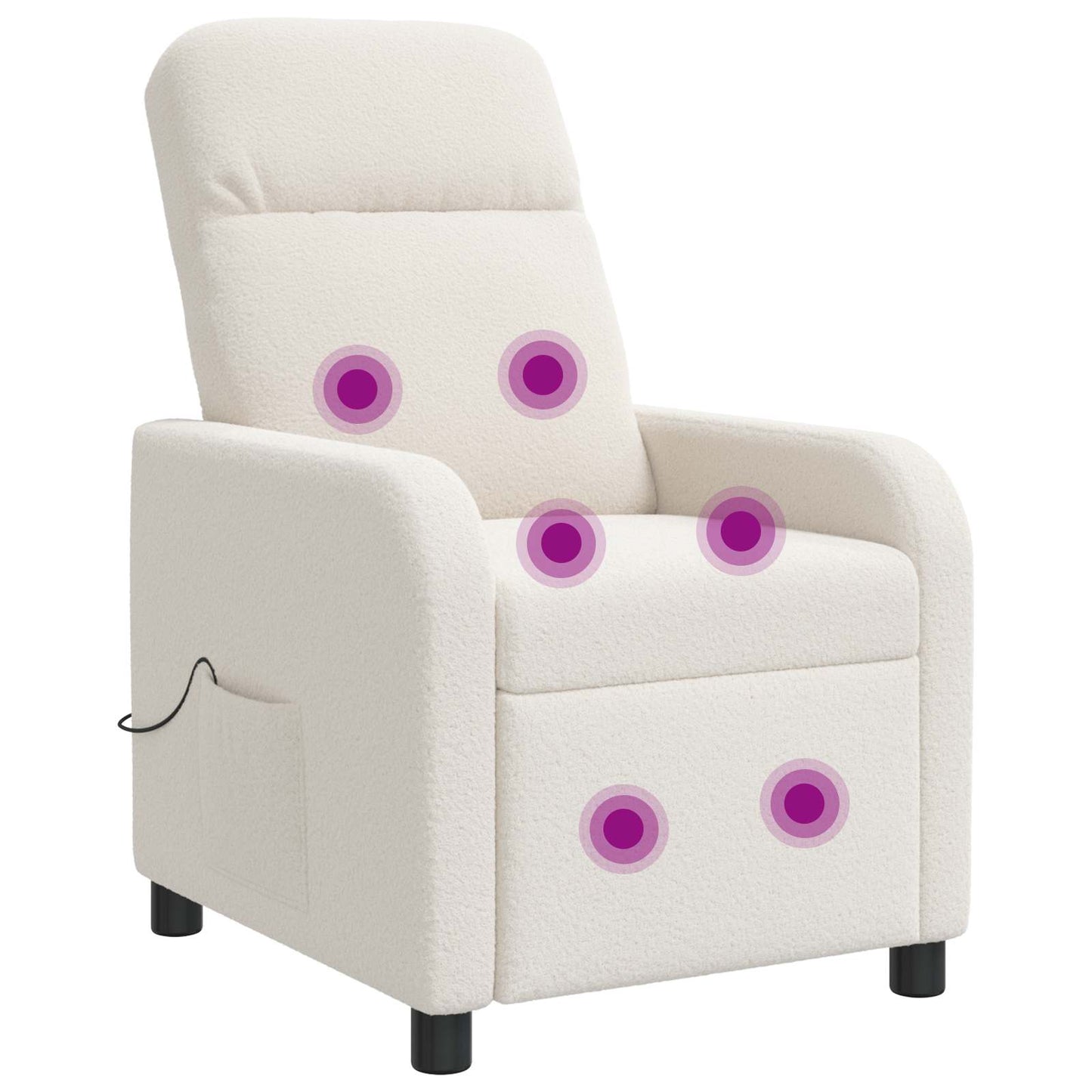 Massage Relaxsessel Creme Bouclé