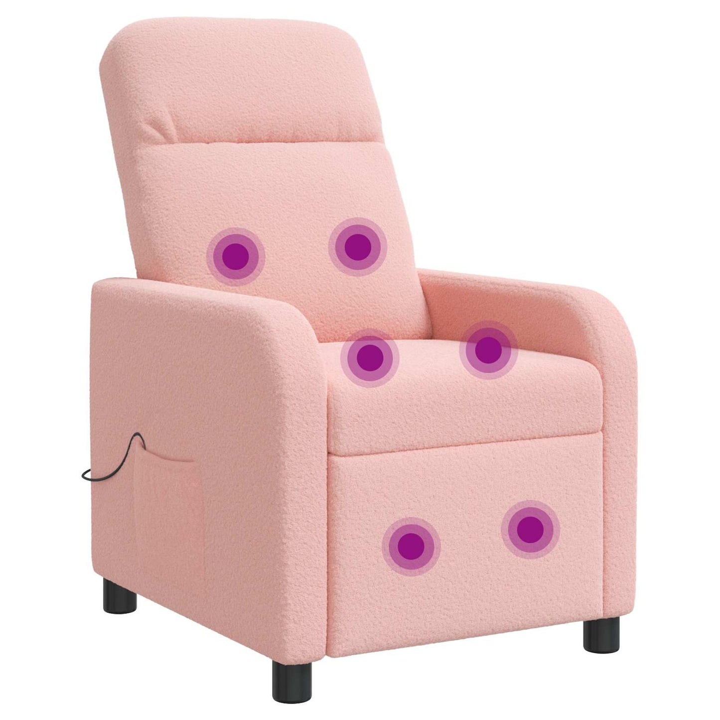 Massage Relaxsessel Rosa Bouclé