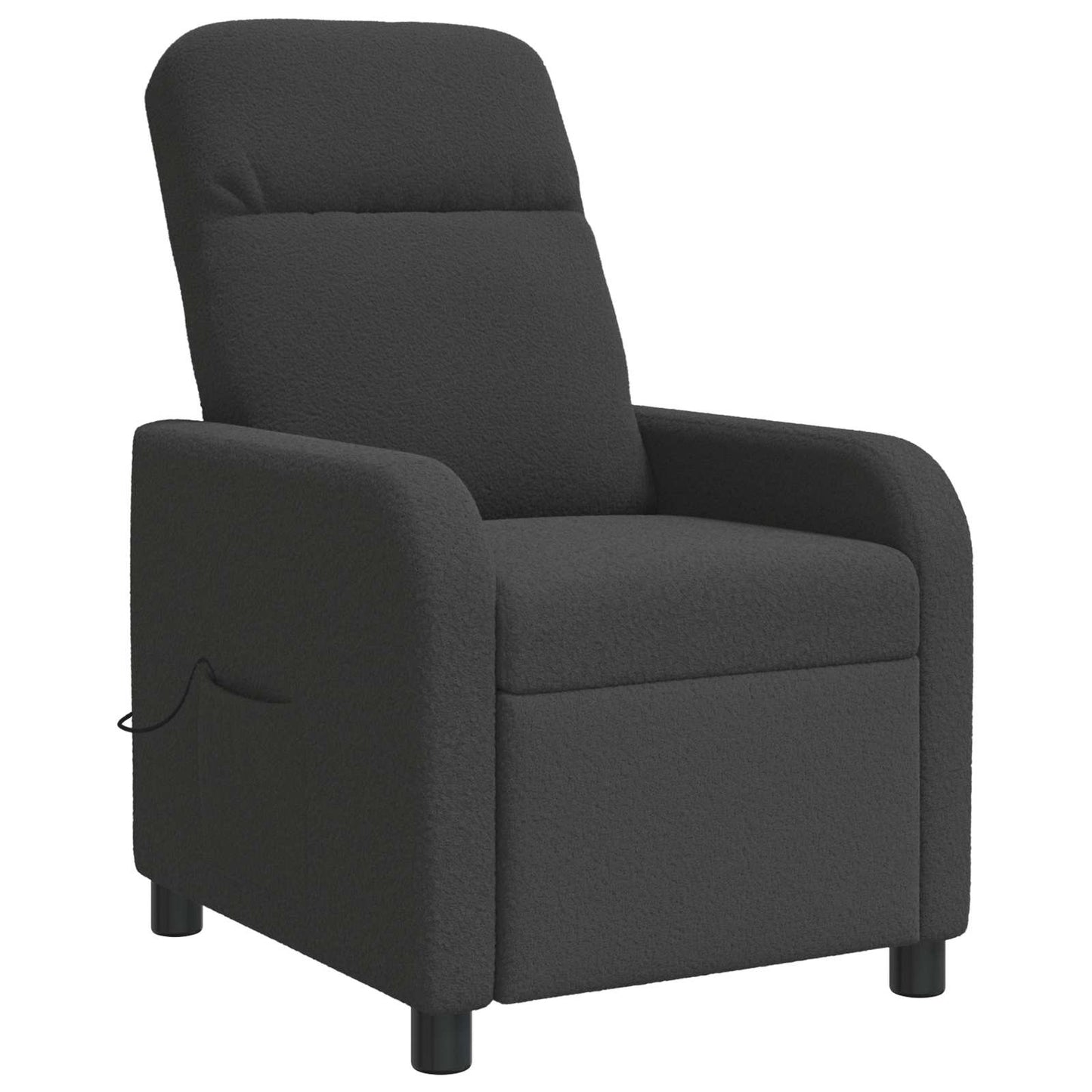 Massage Relaxsessel Dunkelgrau Bouclé
