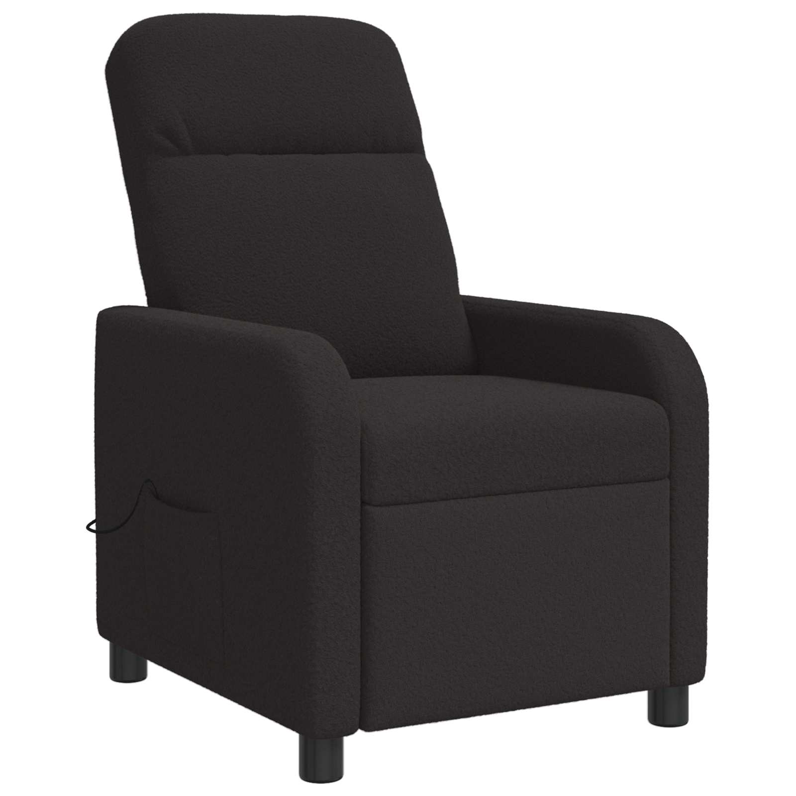 Massage Relaxsessel Schwarz Bouclé