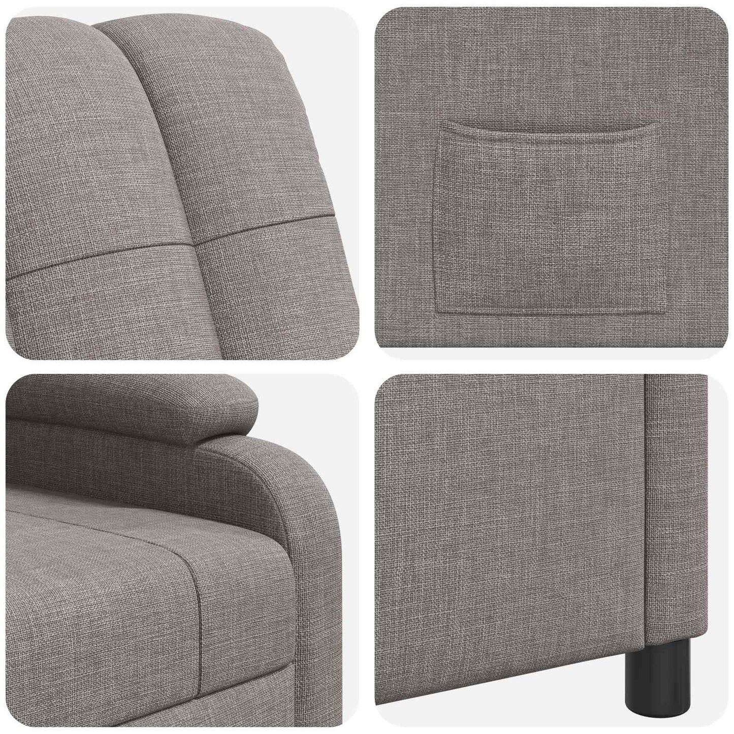 Liegesessel Taupe Stoff