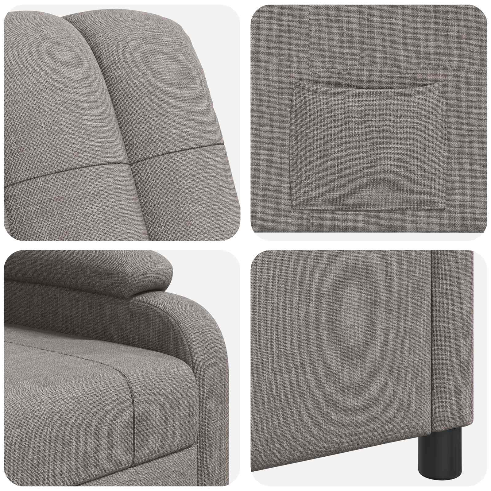 Liegesessel Taupe Stoff