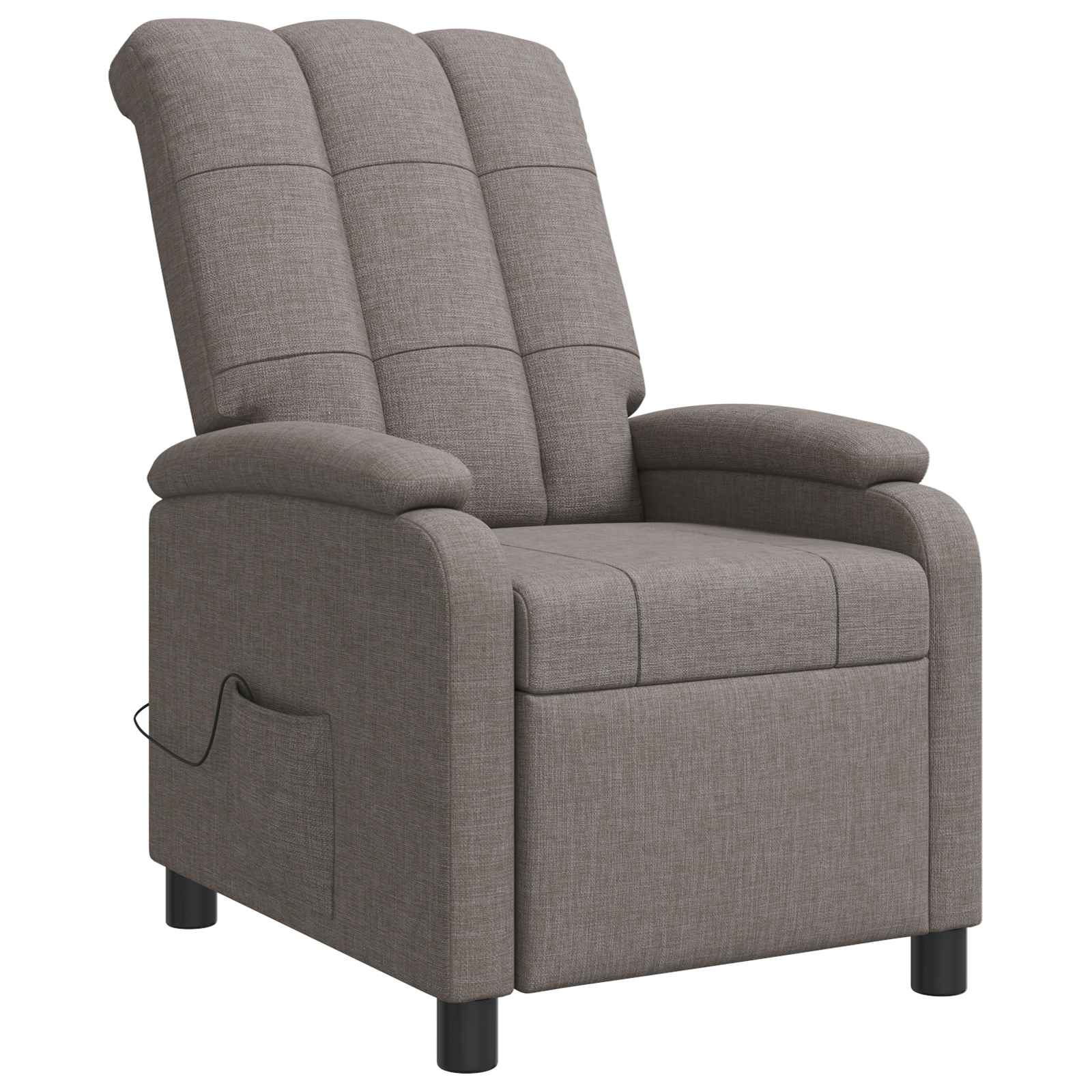 Massage Relaxsessel Taupe Stoff
