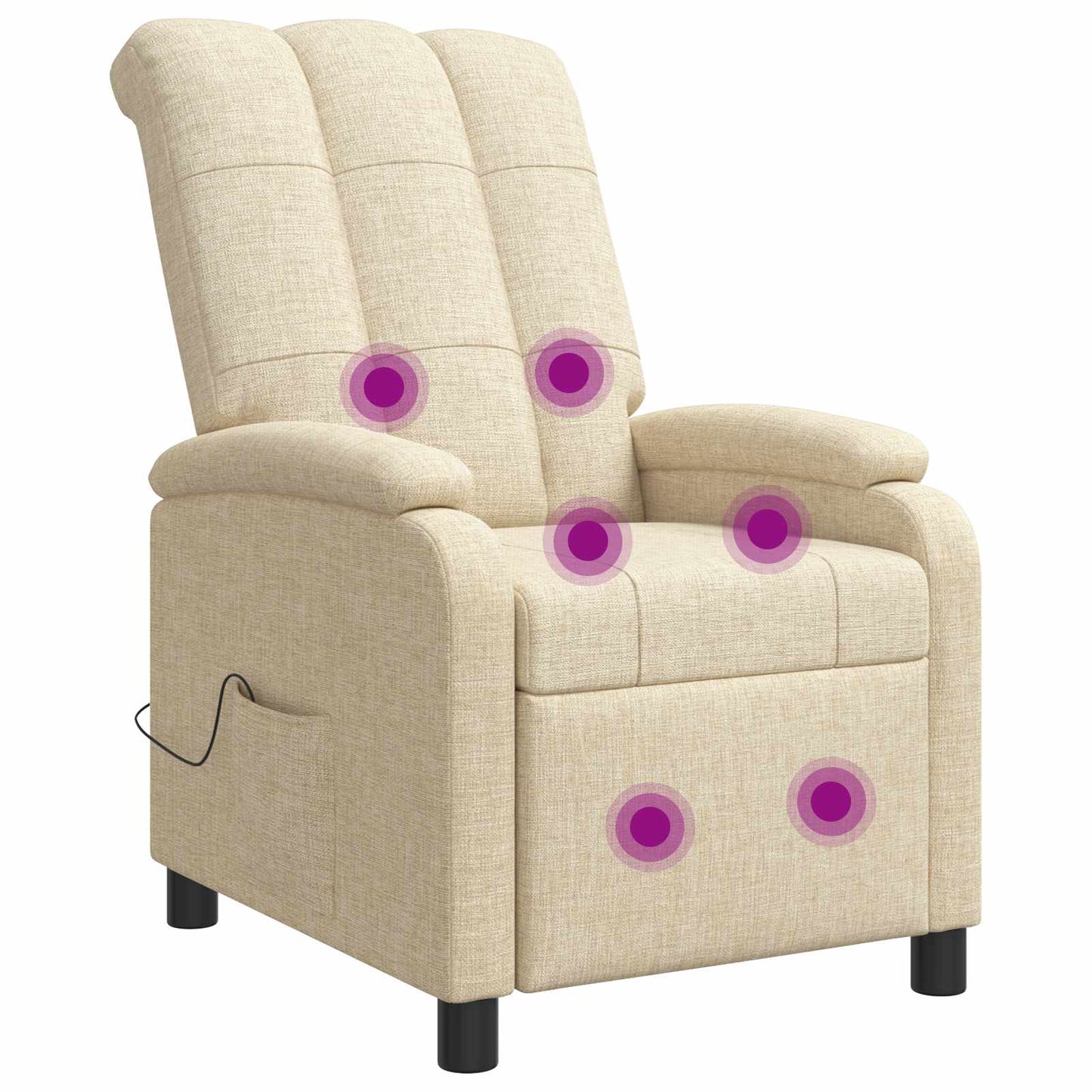 Massage Relaxsessel Creme Stoff