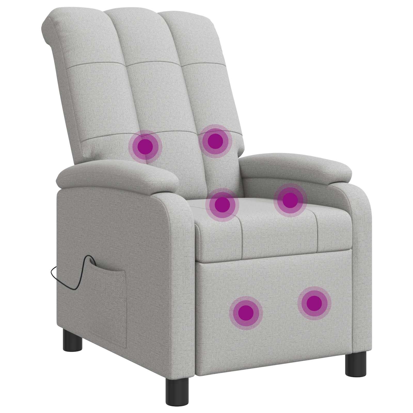 Massage Relaxsessel Wolkengrau Stoff