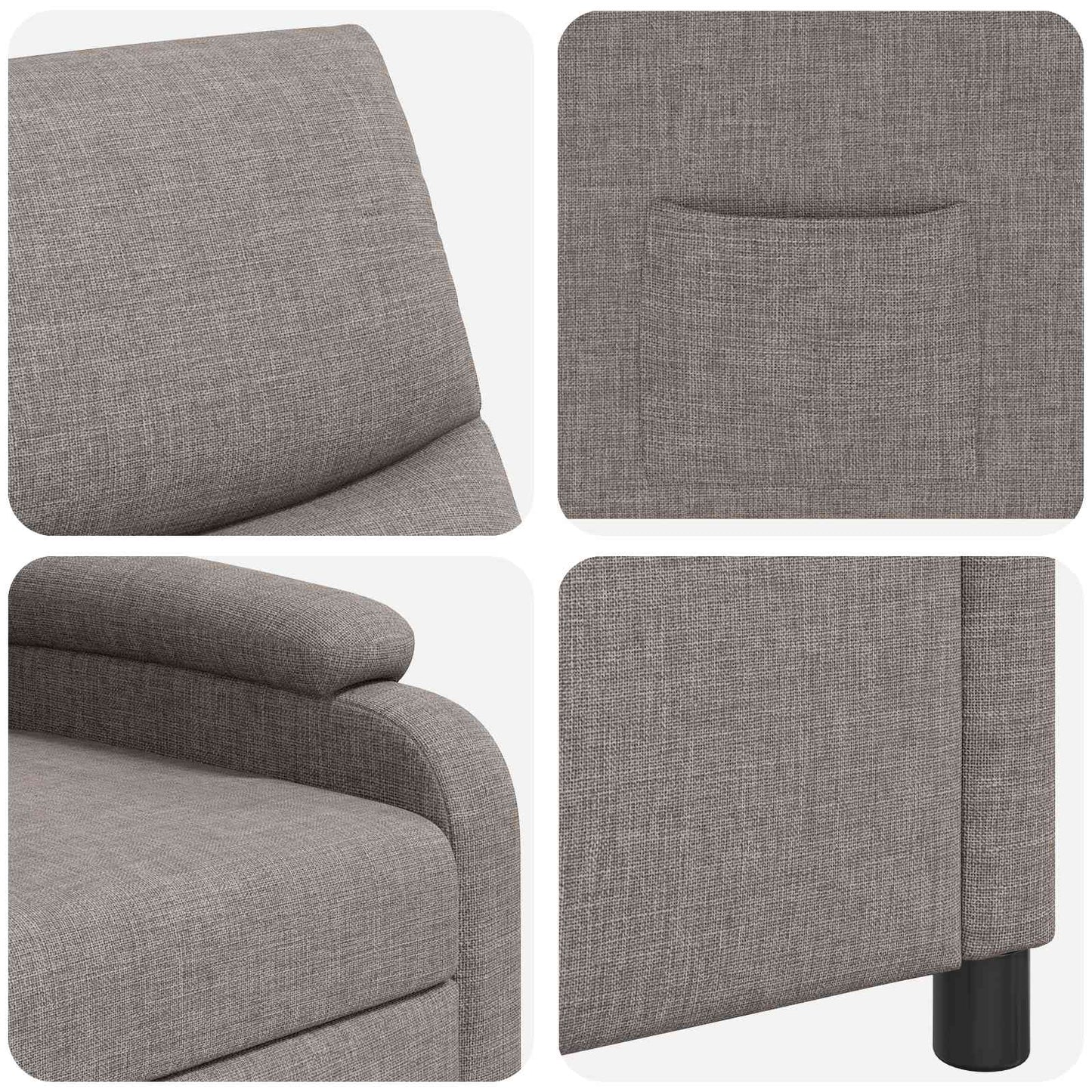 Liegesessel Taupe Stoff