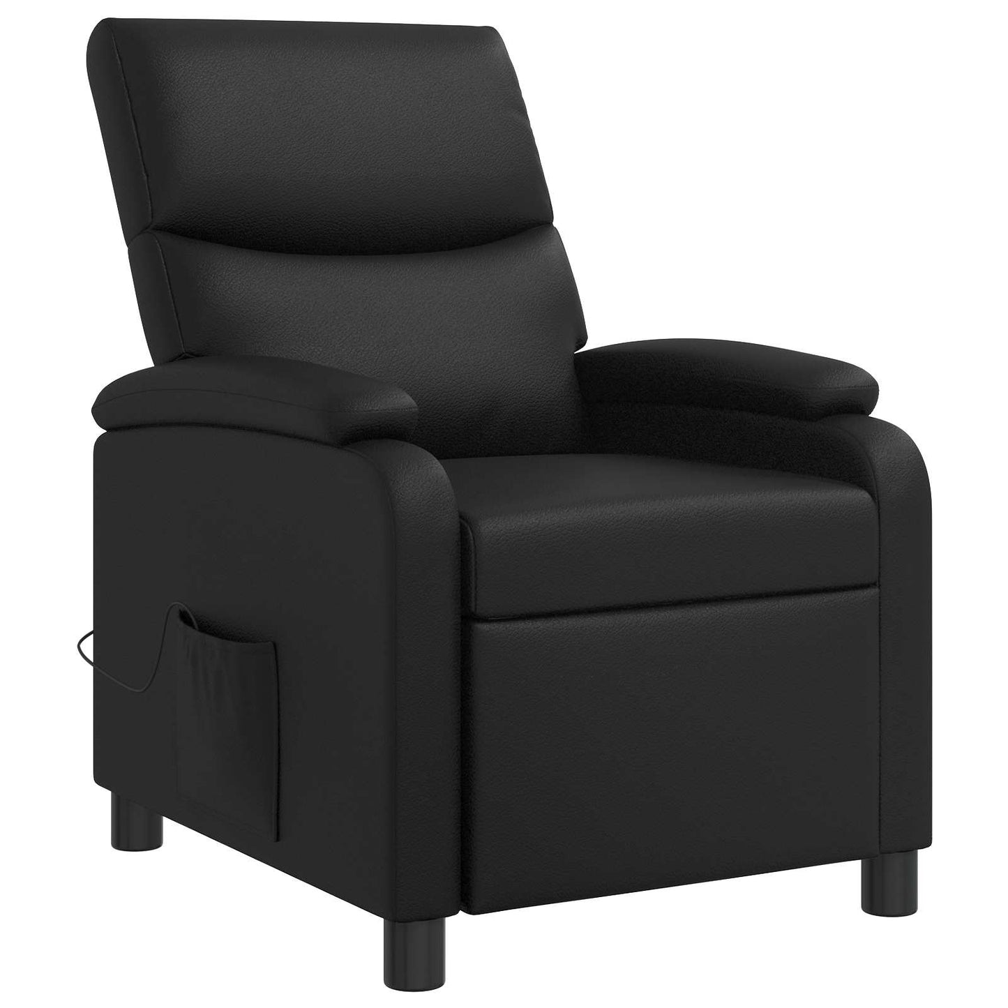Massage Relaxsessel Schwarz Kunstleder
