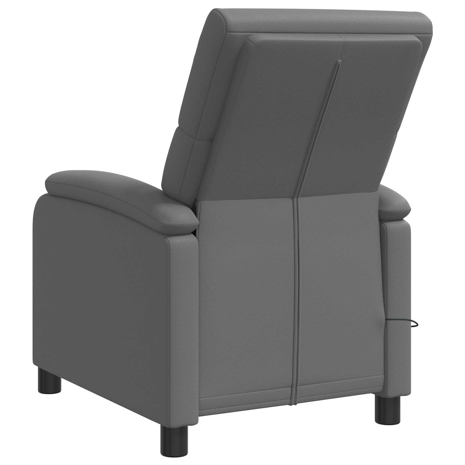 Massage Relaxsessel Grau Kunstleder