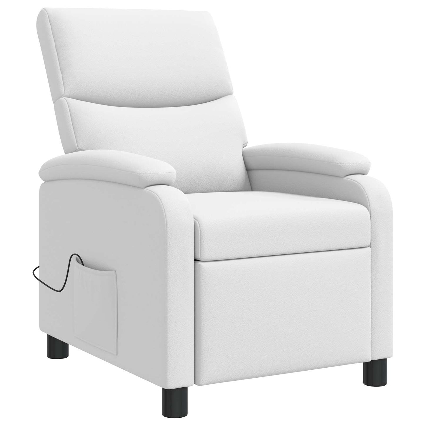 Massage Relaxsessel Weiß Kunstleder