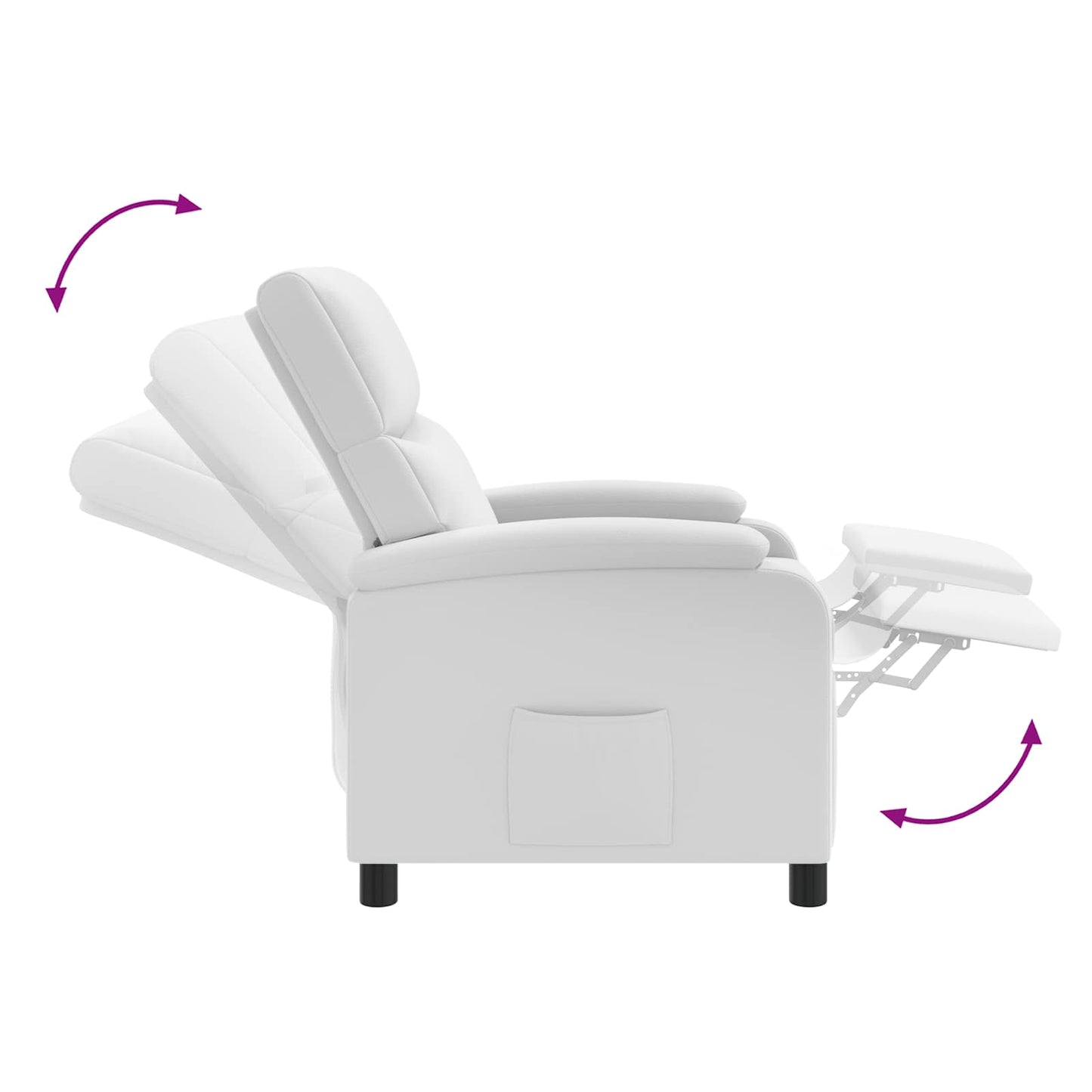 Massage Relaxsessel Weiß Kunstleder