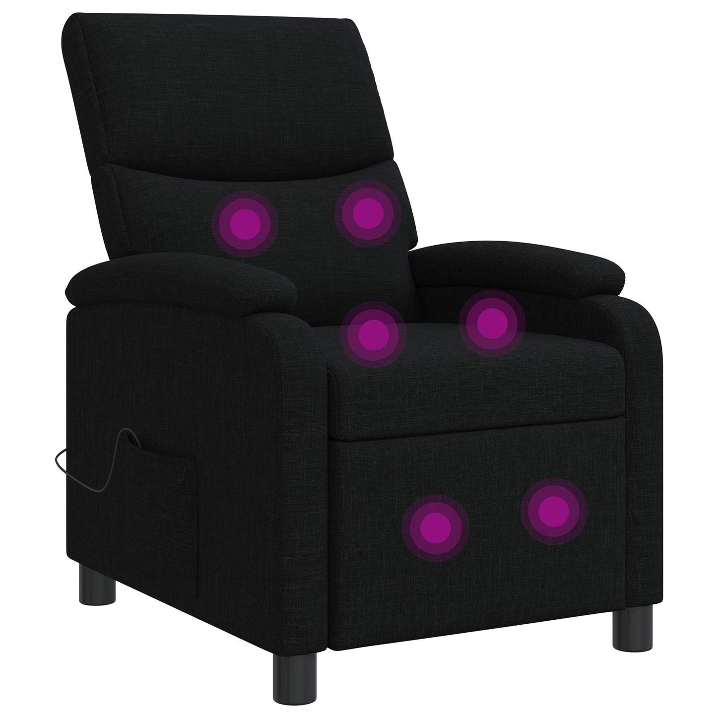 Massage Relaxsessel Schwarz Stoff