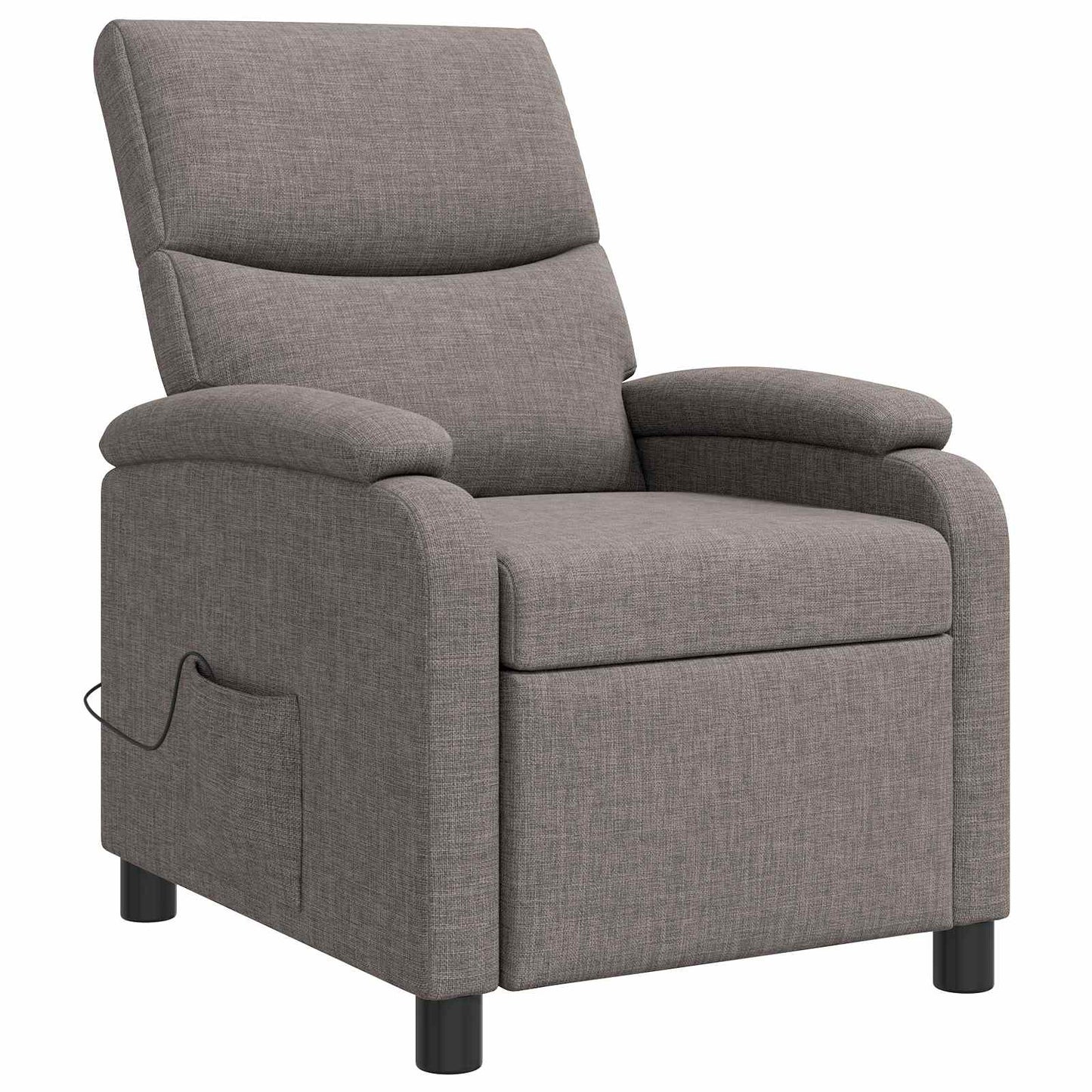 Massage Relaxsessel Taupe Stoff