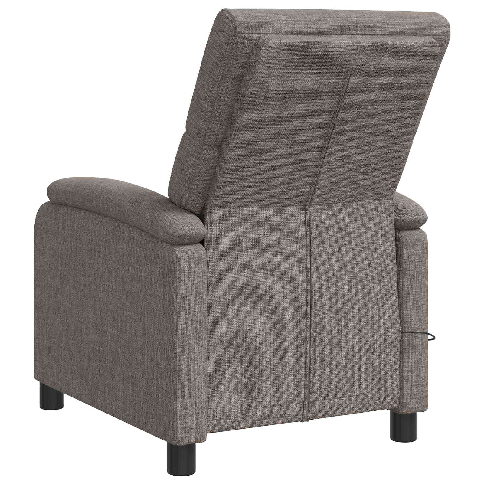 Massage Relaxsessel Taupe Stoff