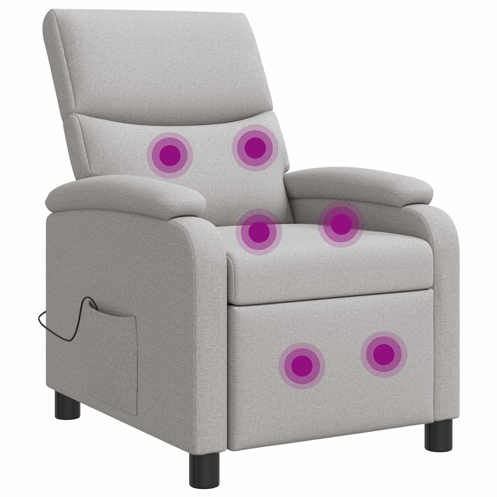 Massage Relaxsessel Wolkengrau Stoff