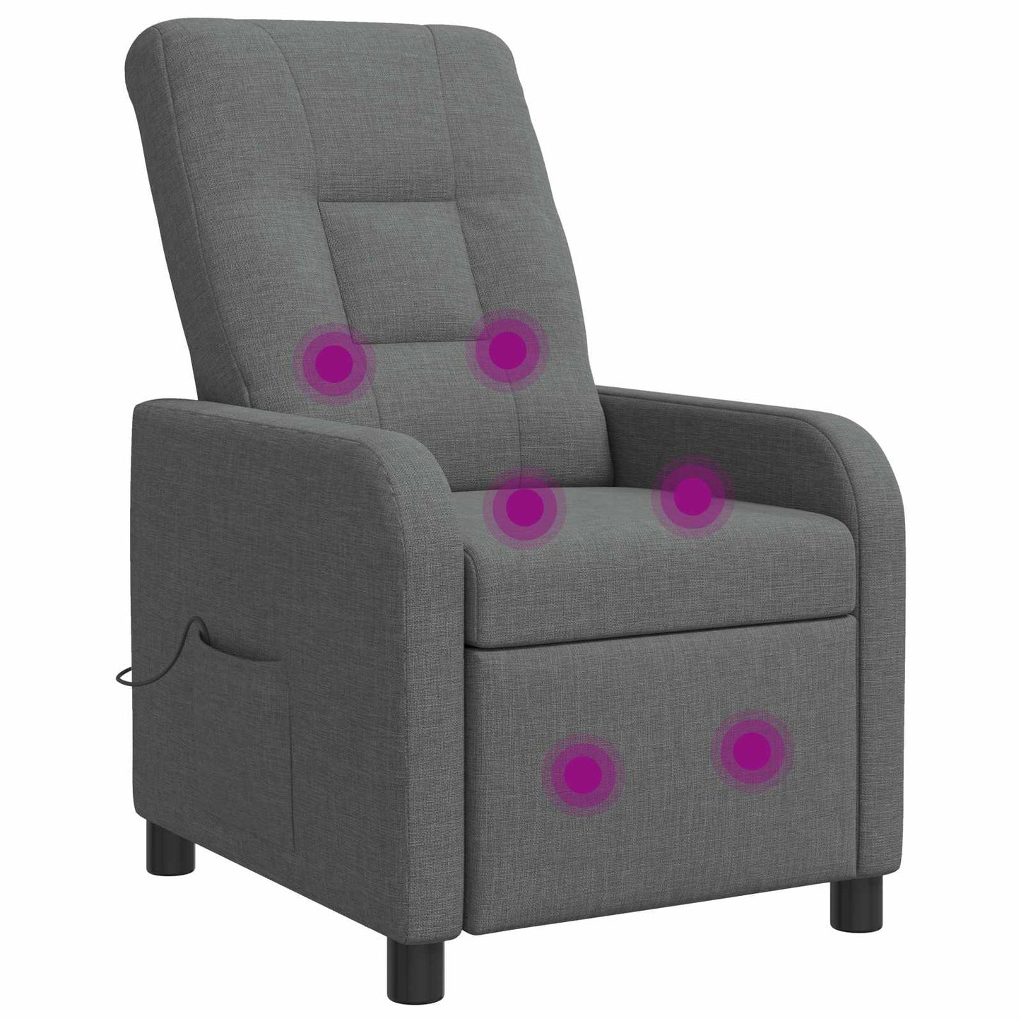 Massage Relaxsessel Dunkelgrau Stoff