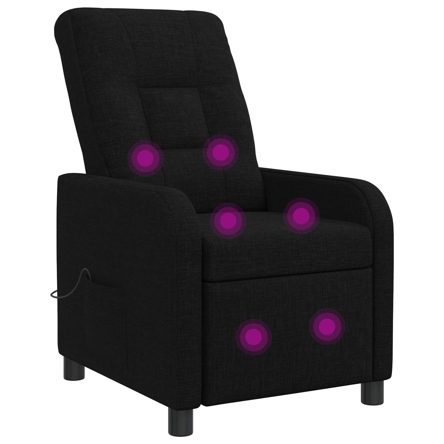 Massage Relaxsessel Schwarz Stoff