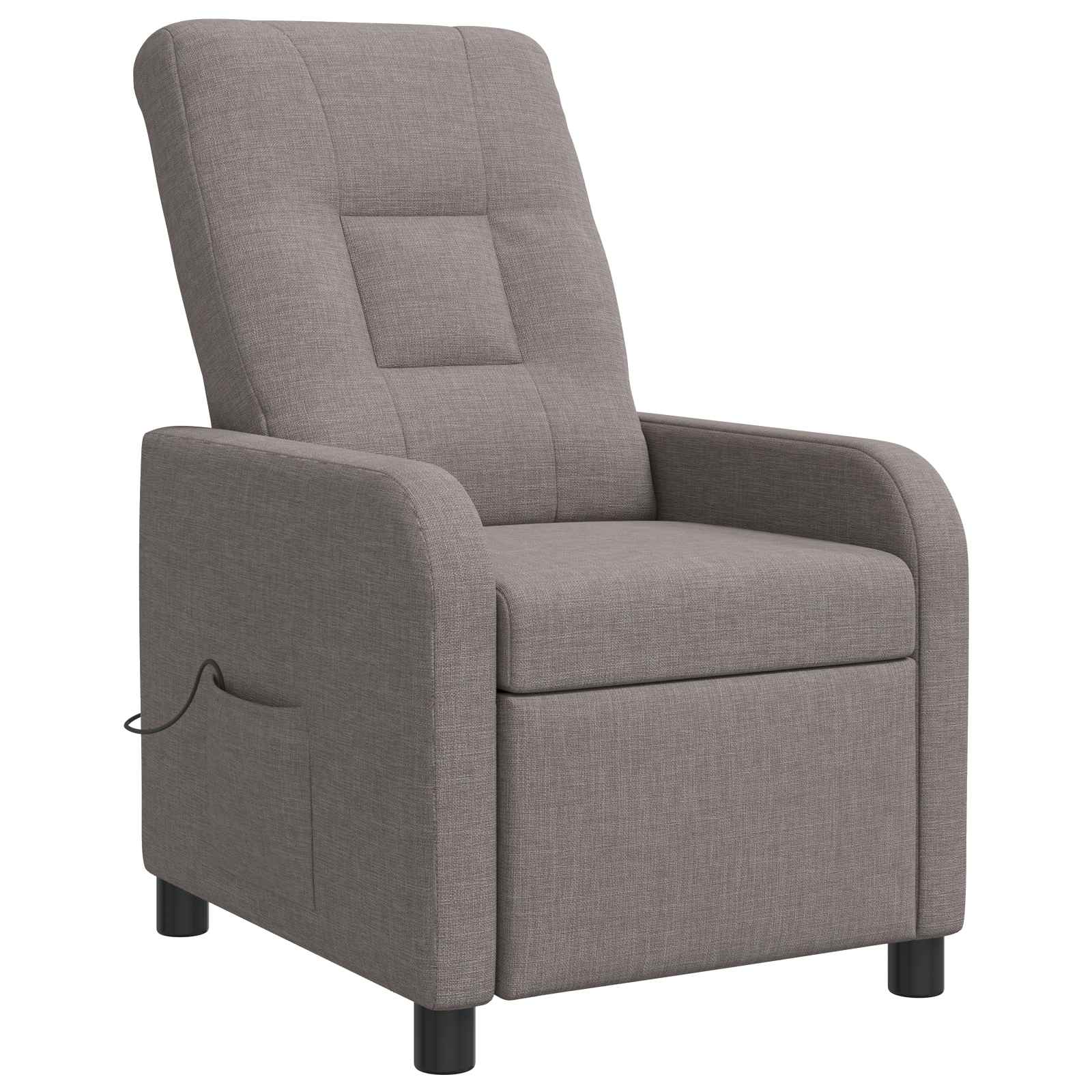 Massage Relaxsessel Taupe Stoff