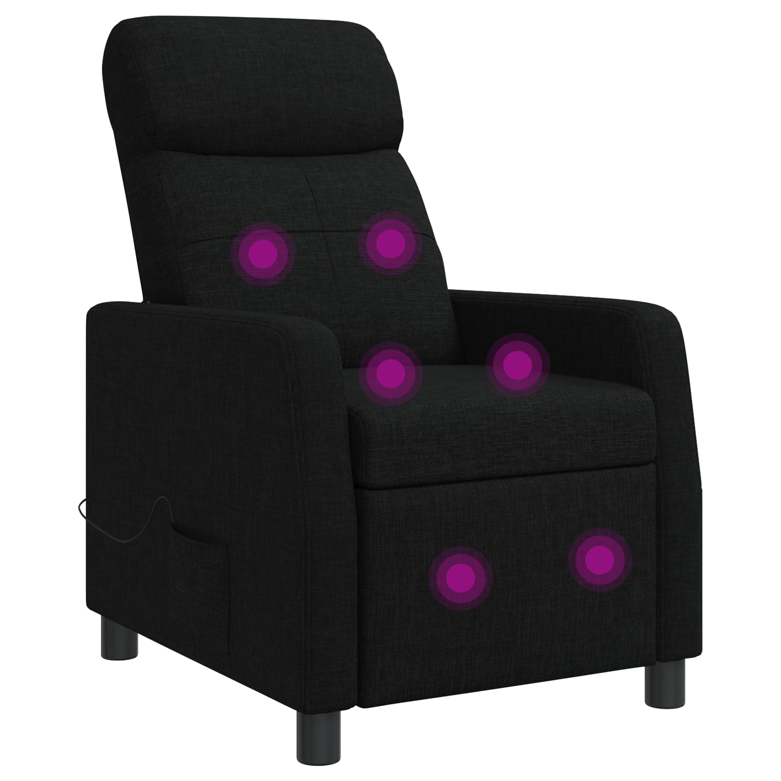 Massage Relaxsessel Schwarz Stoff