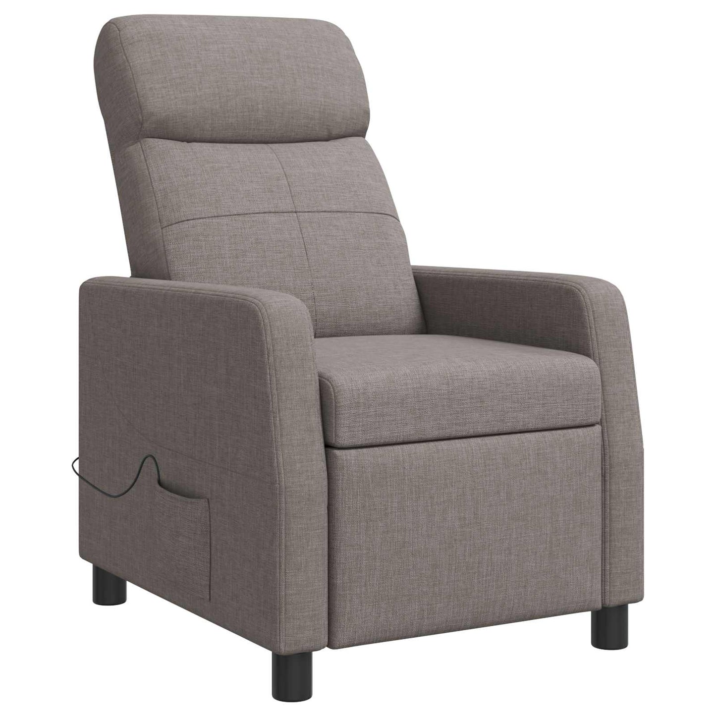Massage Relaxsessel Taupe Stoff
