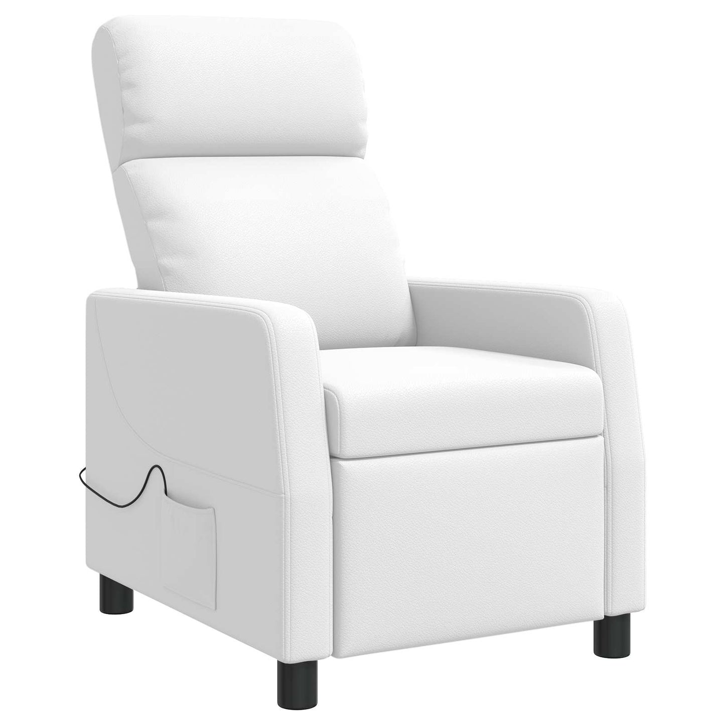Massage Relaxsessel Weiß Kunstleder