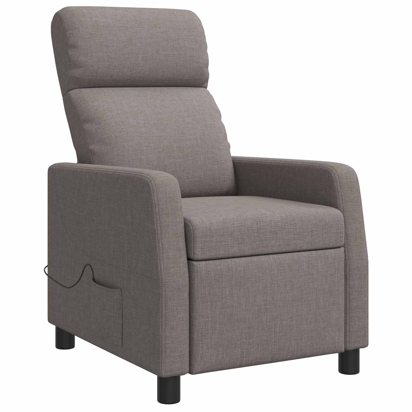 Massage Relaxsessel Taupe Stoff