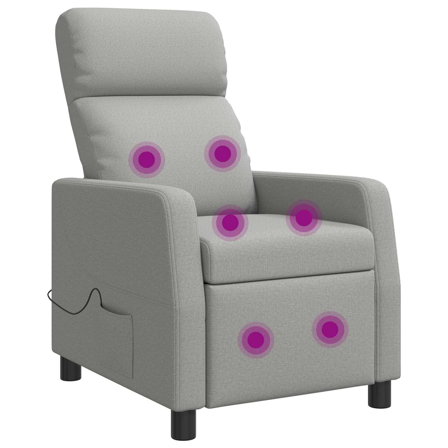 Massage Relaxsessel Wolkengrau Stoff