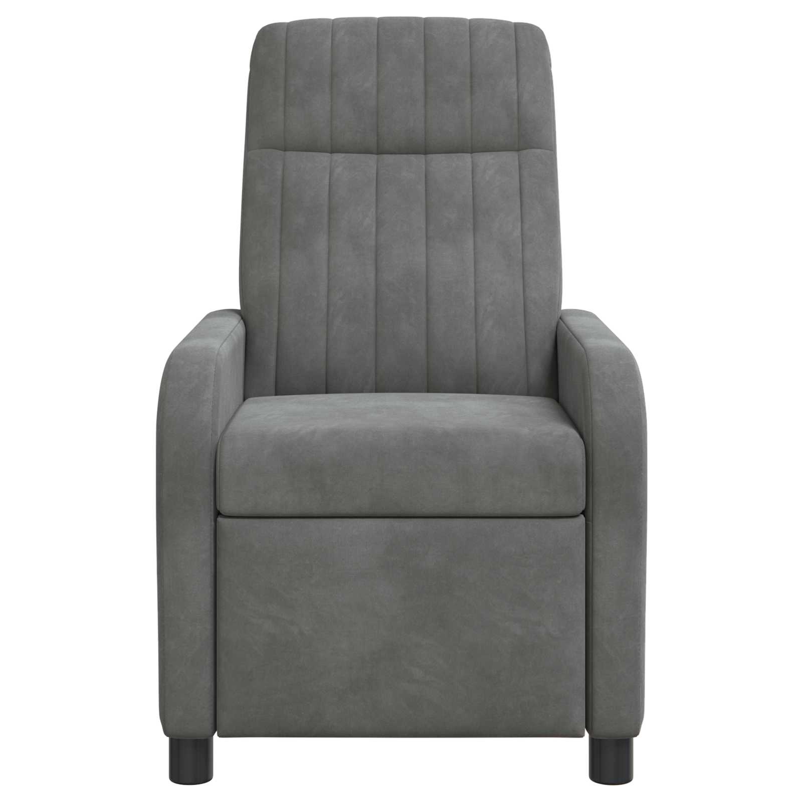 Massage Relaxsessel Dunkelgrau Samt (V)