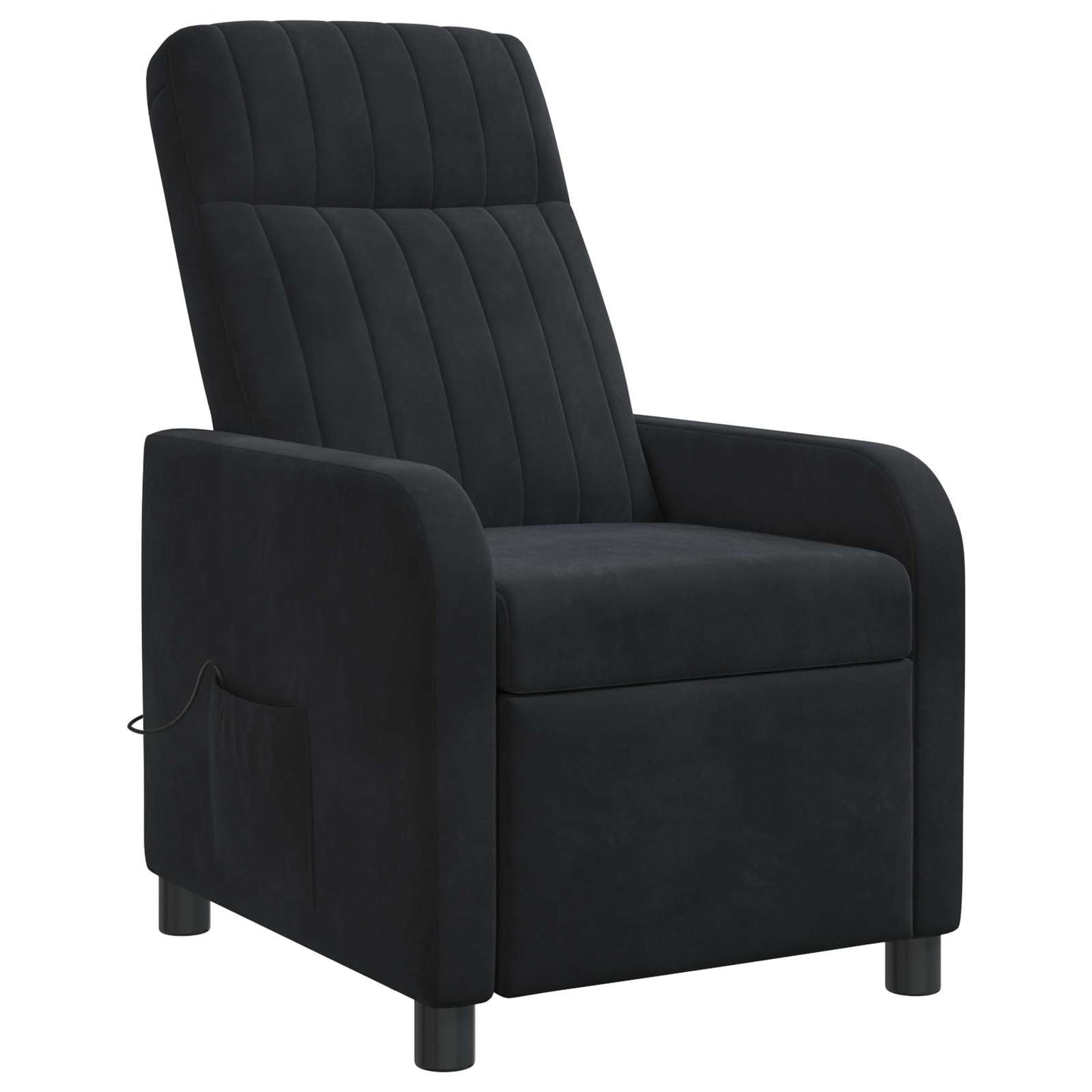 Massage Relaxsessel Schwarz Samt (V)