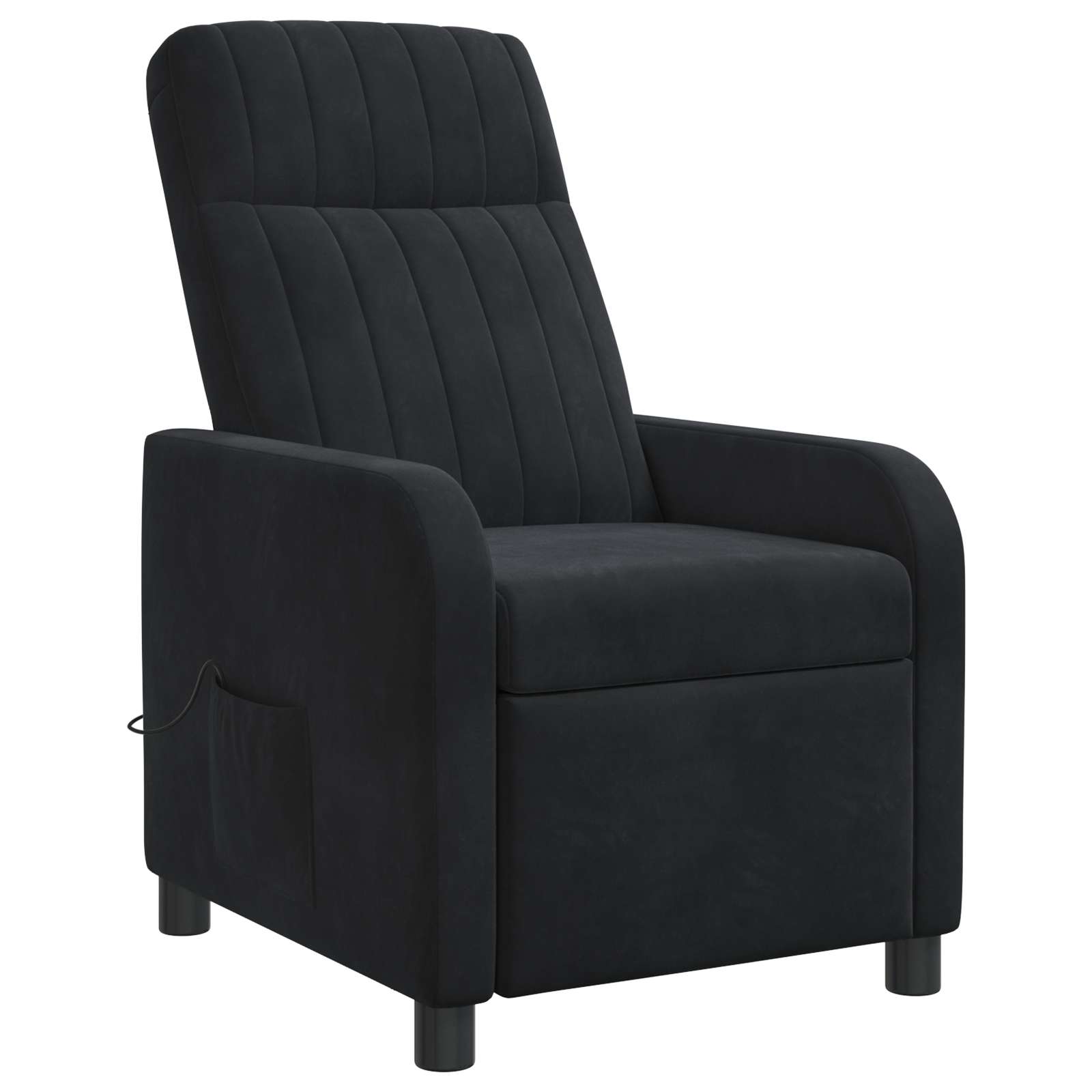 Massage Relaxsessel Schwarz Samt (V)
