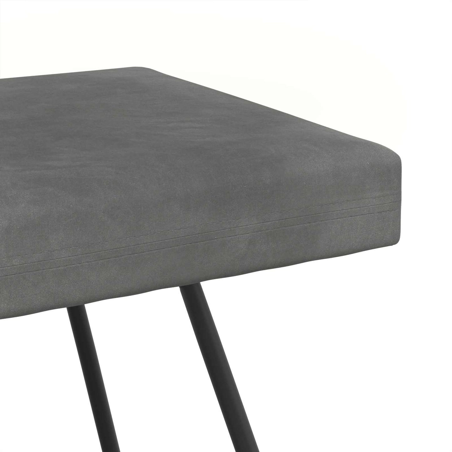 Bank Dunkelgrau 80 x 40 x 45 cm Samt